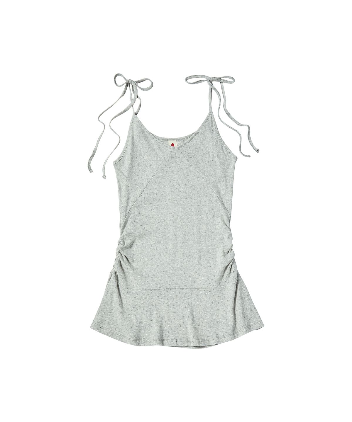 꼬모니노즈(COMONINOZ) W EYELET SHIRRING LONG SLEEVELESS [LIGHT GRAY]