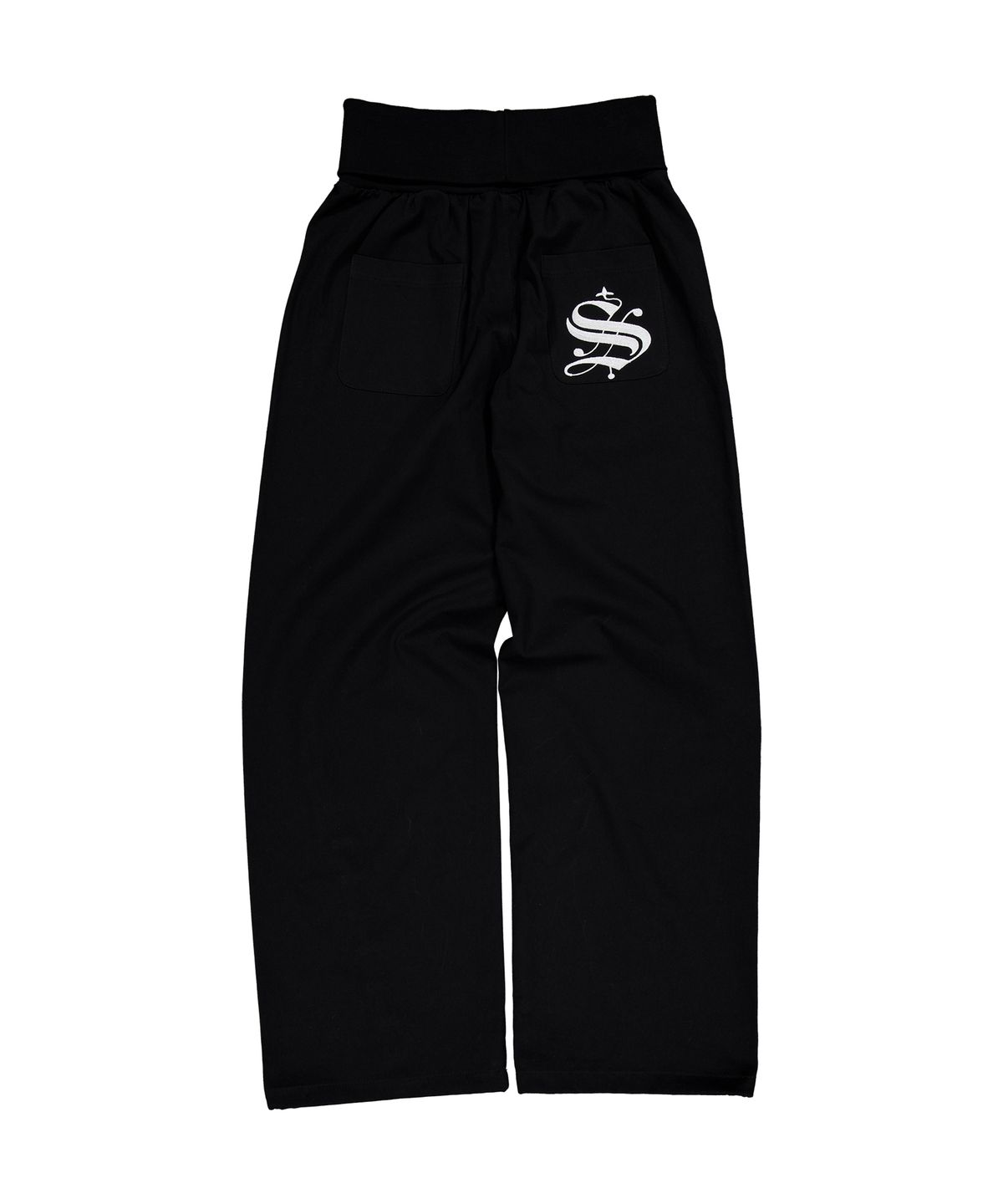셋업이엑스이(SETUP-EXE) FOLDED WAIST STUD PANTS / BLACK