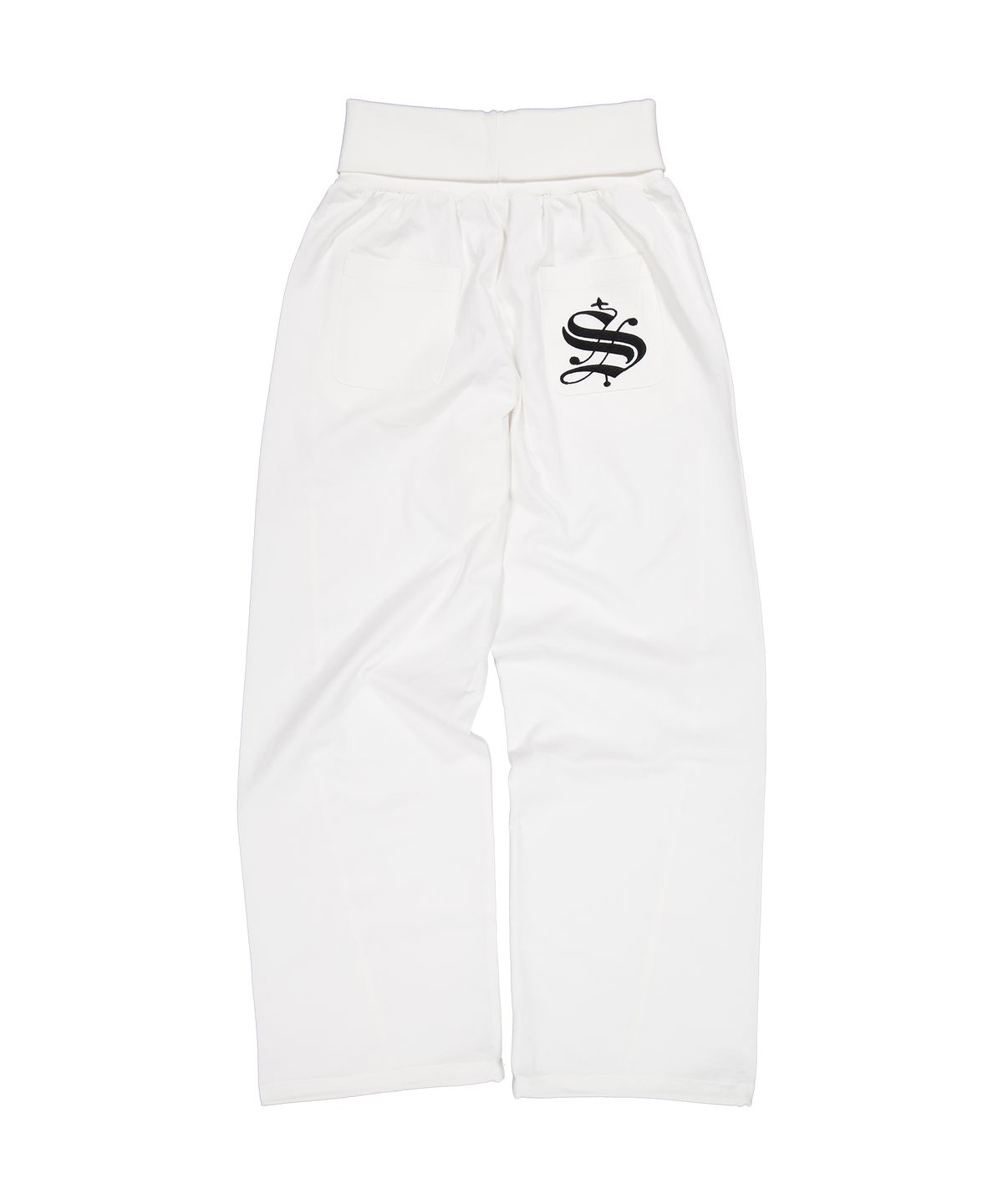 셋업이엑스이(SETUP-EXE) FOLDED WAIST STUD PANTS / WHITE