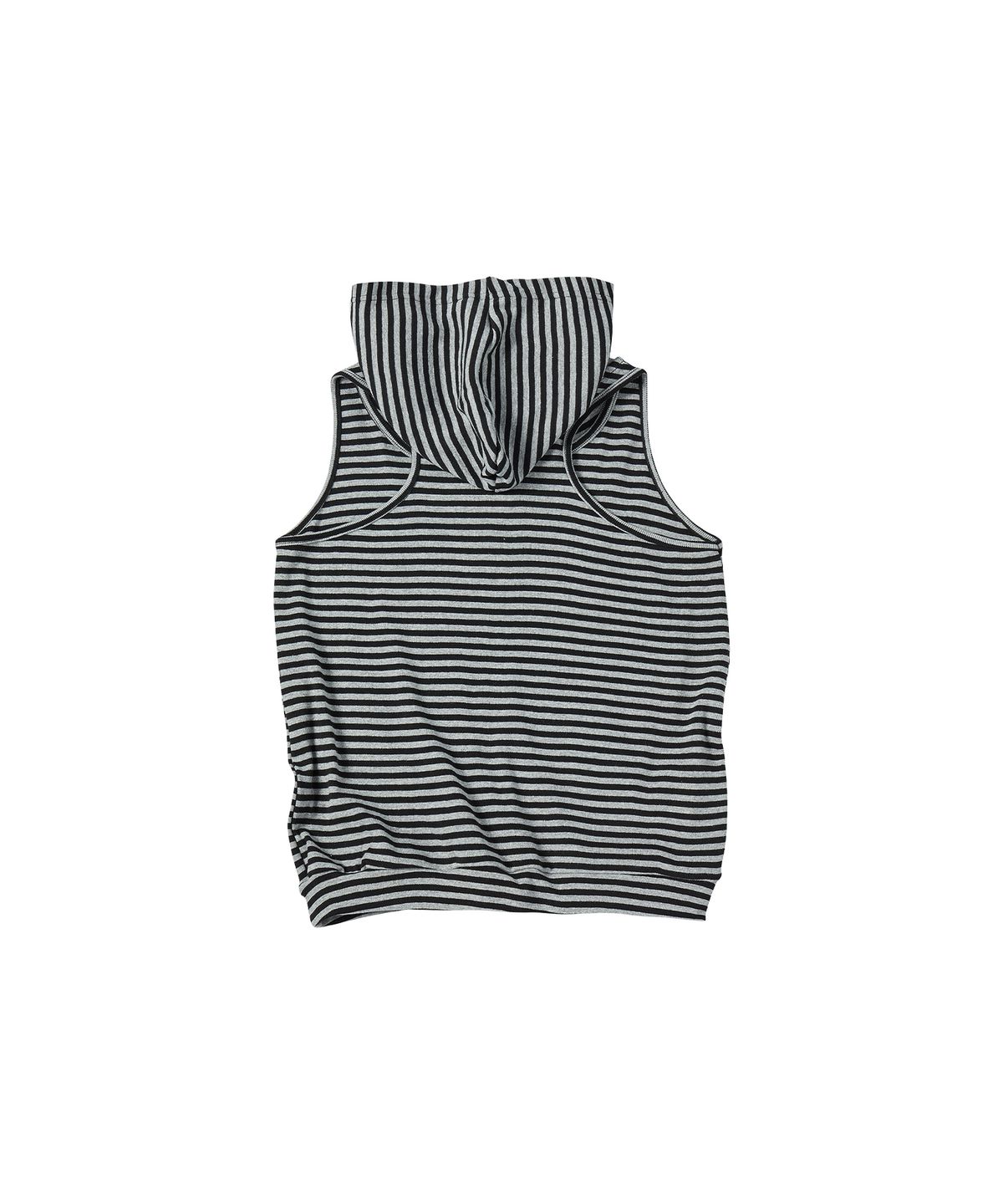 꼬모니노즈(COMONINOZ) W STRIPE STRAP HOODIE [BLACK]