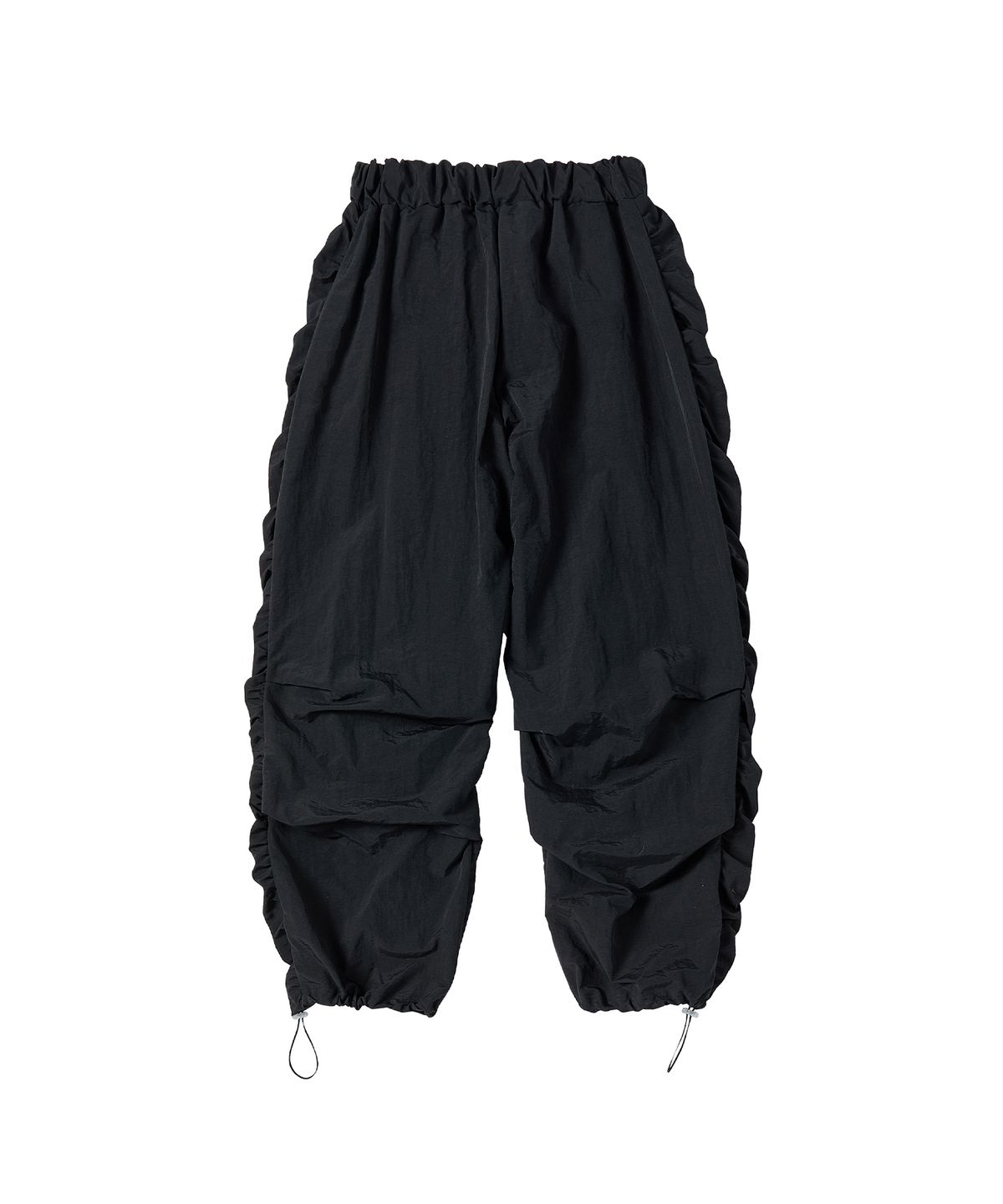 꼬모니노즈(COMONINOZ) W SHIRRING NYLON PANTS [BLACK]