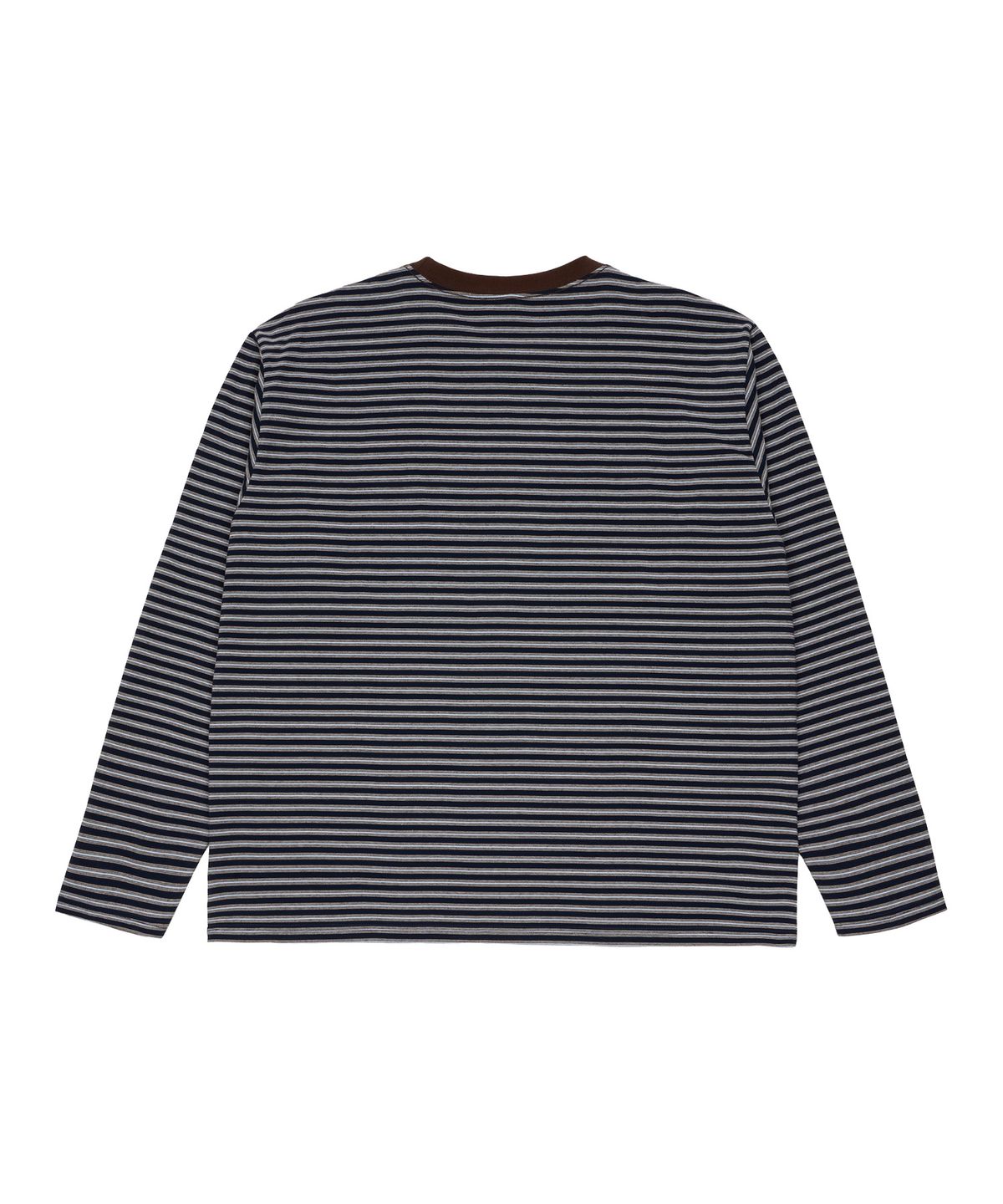 유니버스 가먼트(UNIVERSE GARMENT) 멀티 스트라이프 그래픽 티셔츠_NAVY