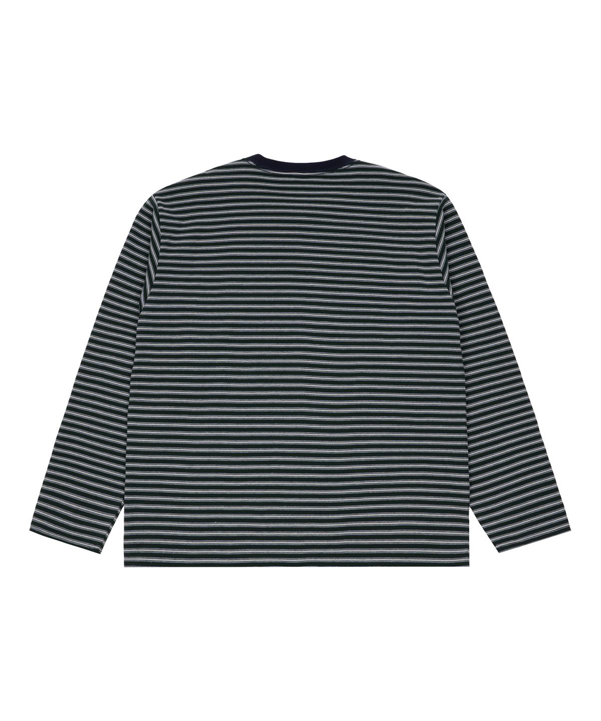유니버스 가먼트(UNIVERSE GARMENT) 멀티 스트라이프 그래픽 티셔츠_GREEN
