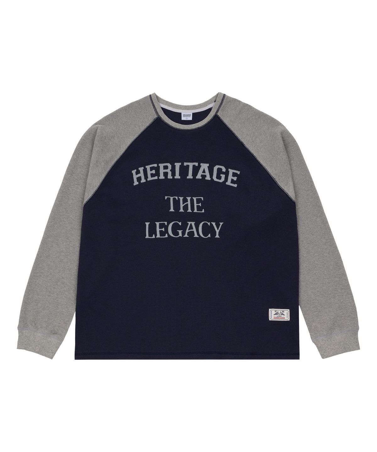 유니버스 가먼트(UNIVERSE GARMENT) HTG 와플 라글랑 티셔츠_NAVY
