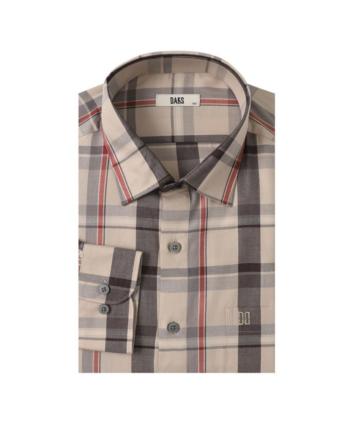닥스셔츠(DAKS SHIRTS) 면혼방 미디움 체크 캐주얼 셔츠 레귤러핏 베이지_DLA2SHCL122I1