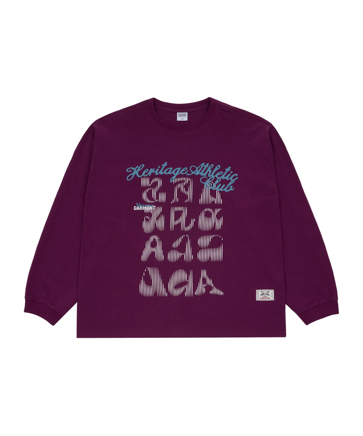 유니버스 가먼트(UNIVERSE GARMENT) 블러 그래픽 티셔츠_PURPLE