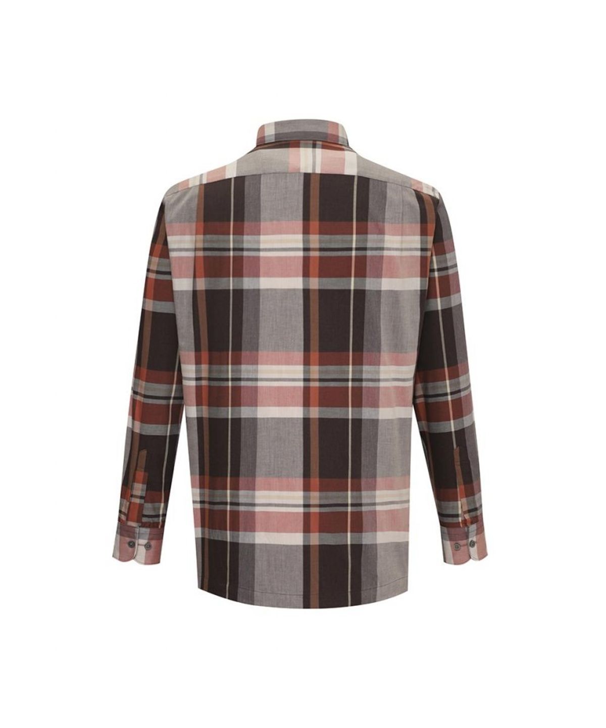 닥스셔츠(DAKS SHIRTS) 면혼방 빅 체크 캐주얼 셔츠 브라운_DLA2SHCL140W1