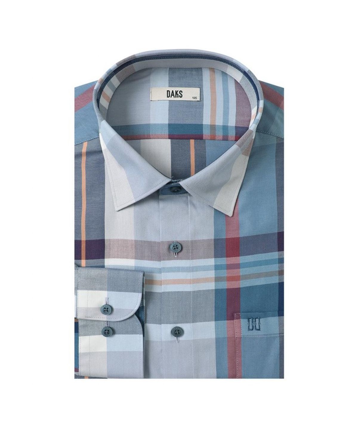 닥스셔츠(DAKS SHIRTS) 면혼방 빅 체크 캐주얼 셔츠 레귤러핏 네이비_DLA2SHCL142N1
