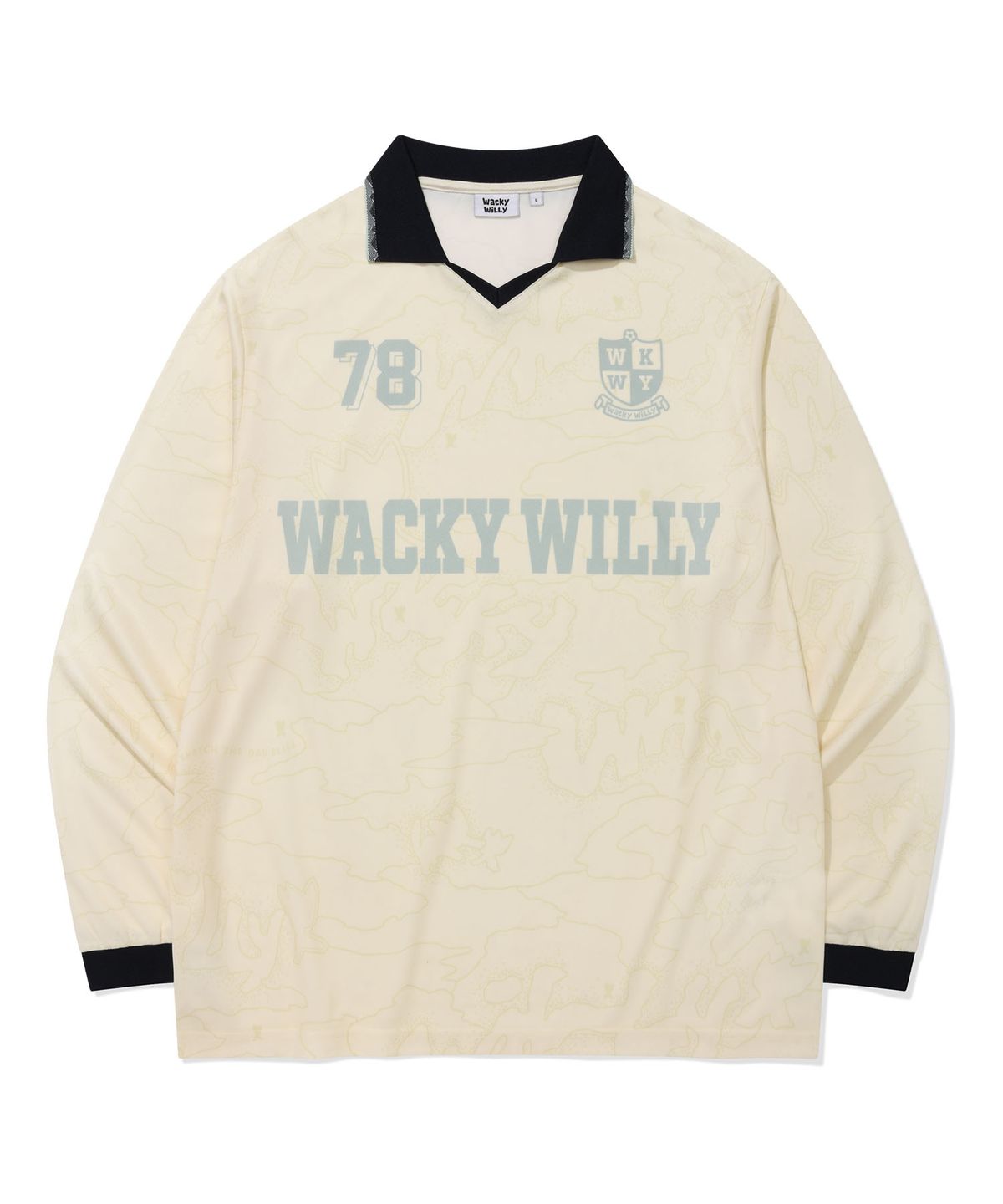 와키윌리(WACKY WILLY) WKWY 긴팔티셔츠 크림