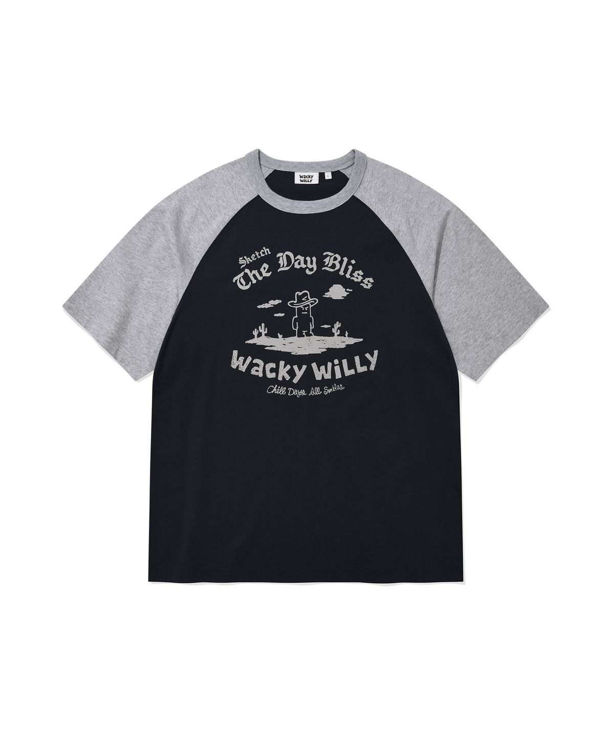 와키윌리(WACKY WILLY) 나그랑 반팔티셔츠 네이비