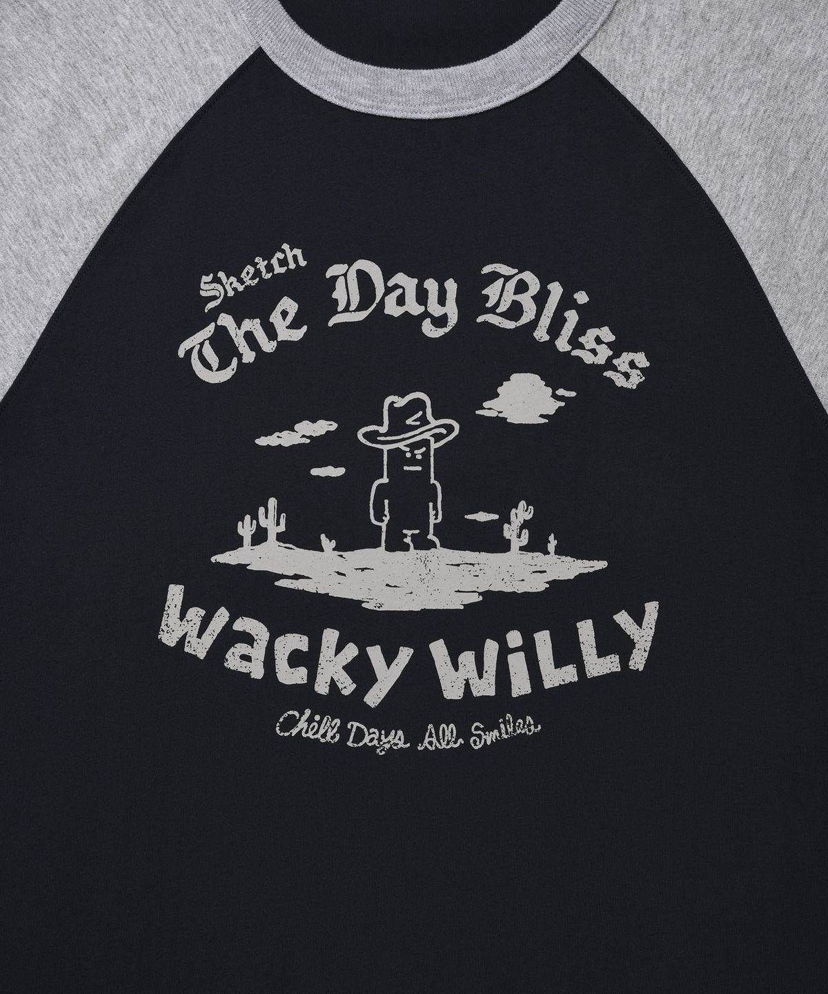 와키윌리(WACKY WILLY) 나그랑 반팔티셔츠 네이비