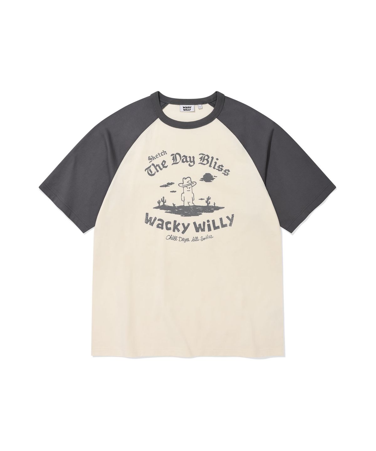 와키윌리(WACKY WILLY) 나그랑 반팔티셔츠 크림