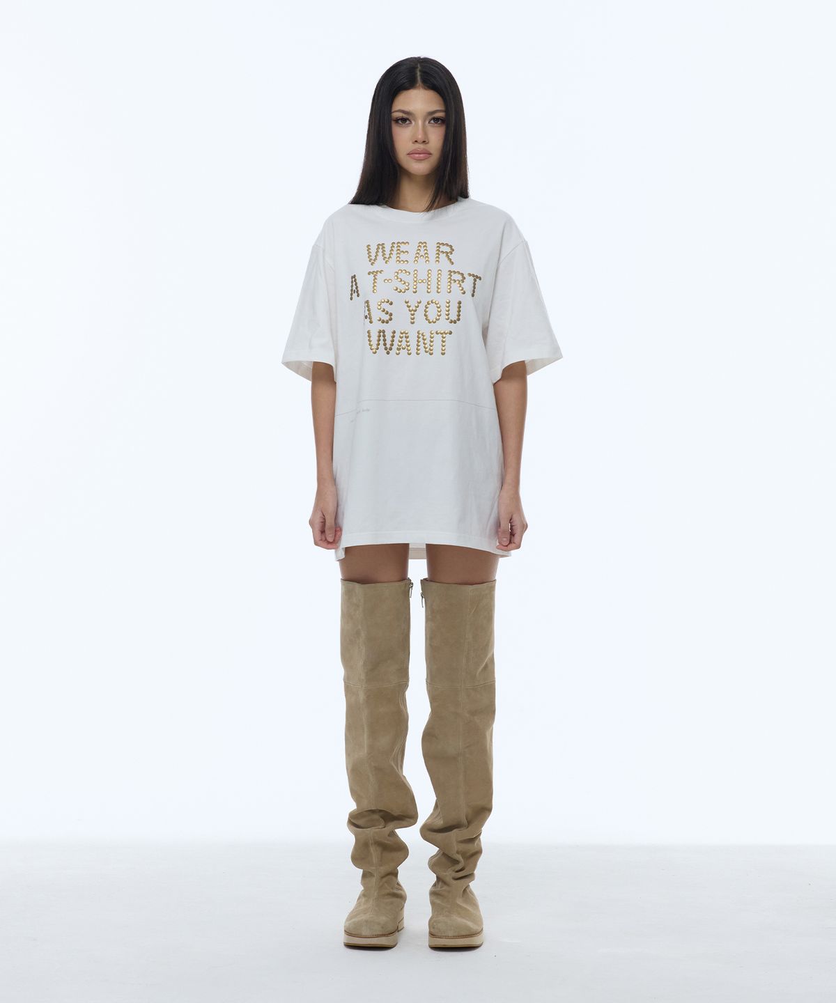 길라아카이브(GILAARCHIVE) D.I.Y CUT-OFF OVERSIZE T-SHIRTS_WHITE