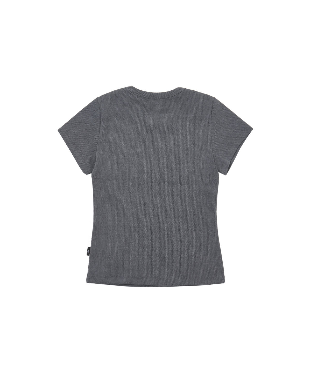 길라아카이브(GILAARCHIVE) STUD PATCH LOGO DYED CROP T-SHIRTS_CHARCOAL