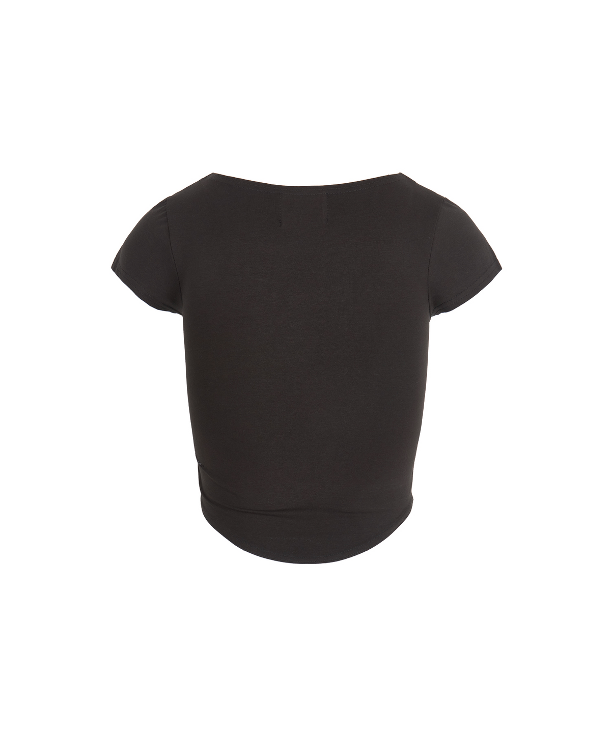 길라아카이브(GILAARCHIVE) LACE CROSS PATCHED BUTTON CROP T-SHIRTS_CHARCOAL