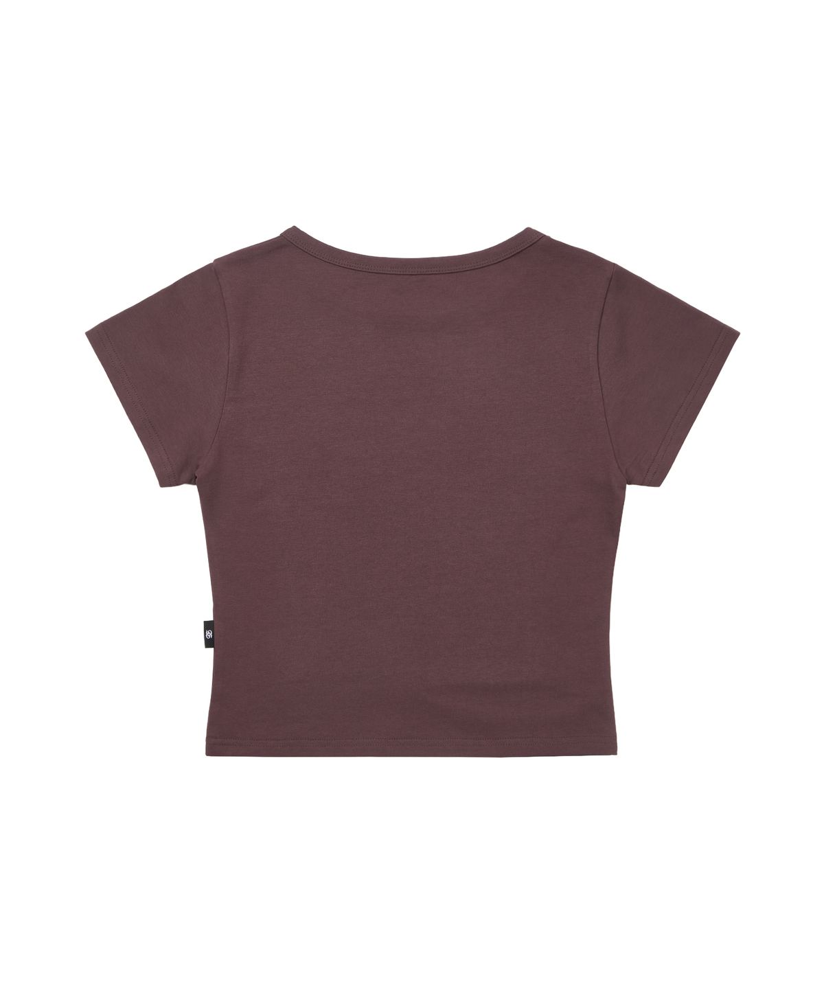 길라아카이브(GILAARCHIVE) SCRATCHED BOLD LOGO CROP T-SHIRTS_BROWN