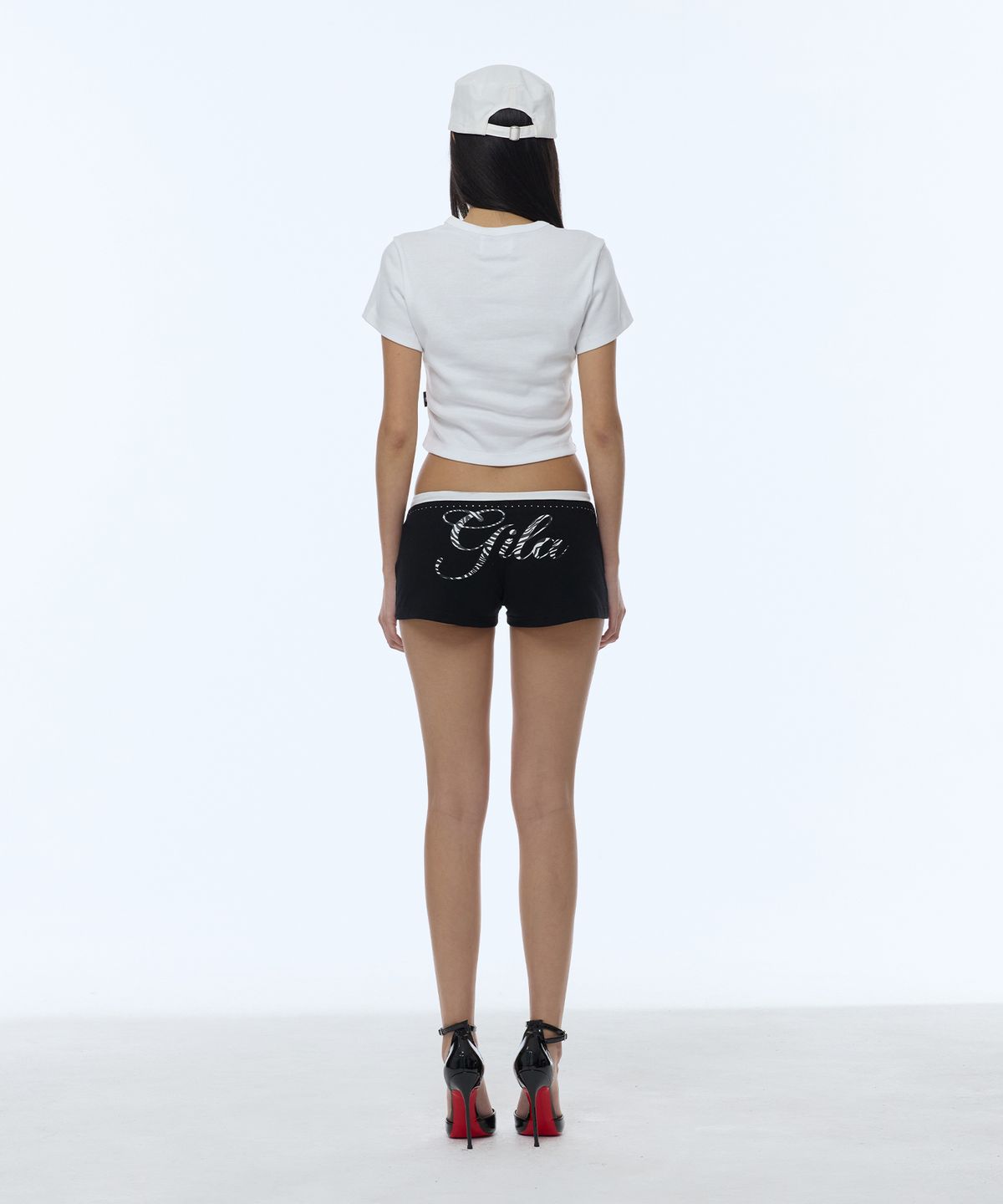 길라아카이브(GILAARCHIVE) G&R LOGO CROP TOP_WHITE