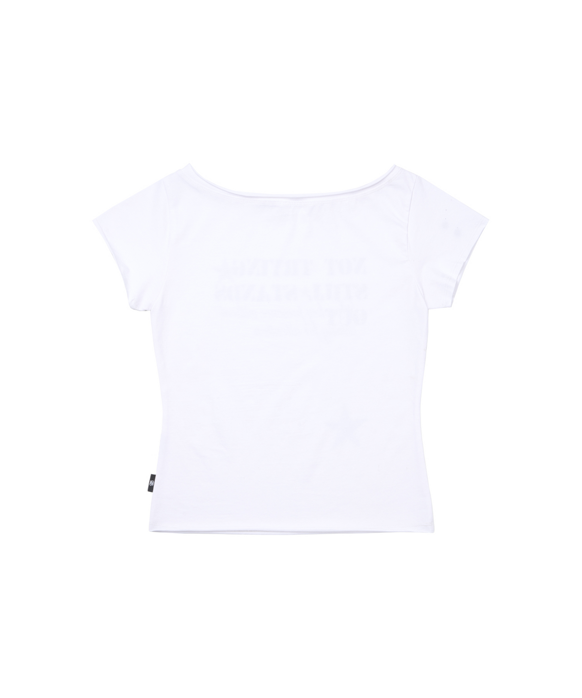 길라아카이브(GILAARCHIVE) SLOGAN BOAT NECK T-SHIRTS_WHITE