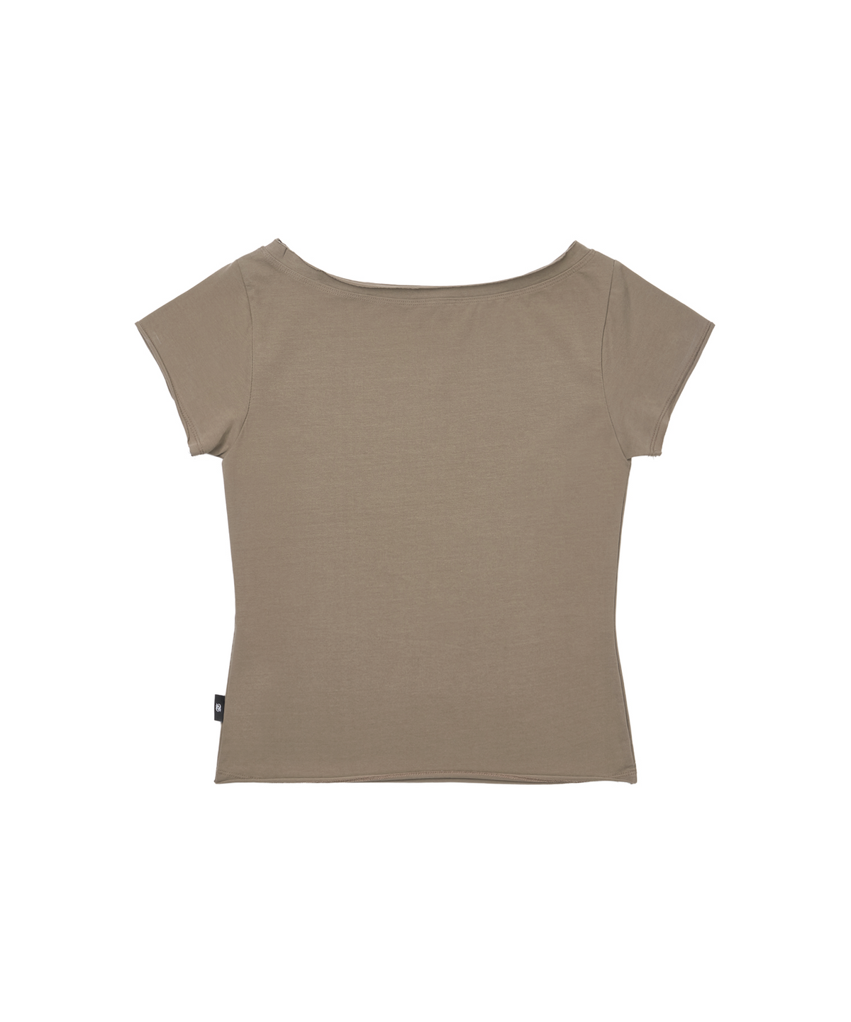 길라아카이브(GILAARCHIVE) SLOGAN BOAT NECK T-SHIRTS_BROWN