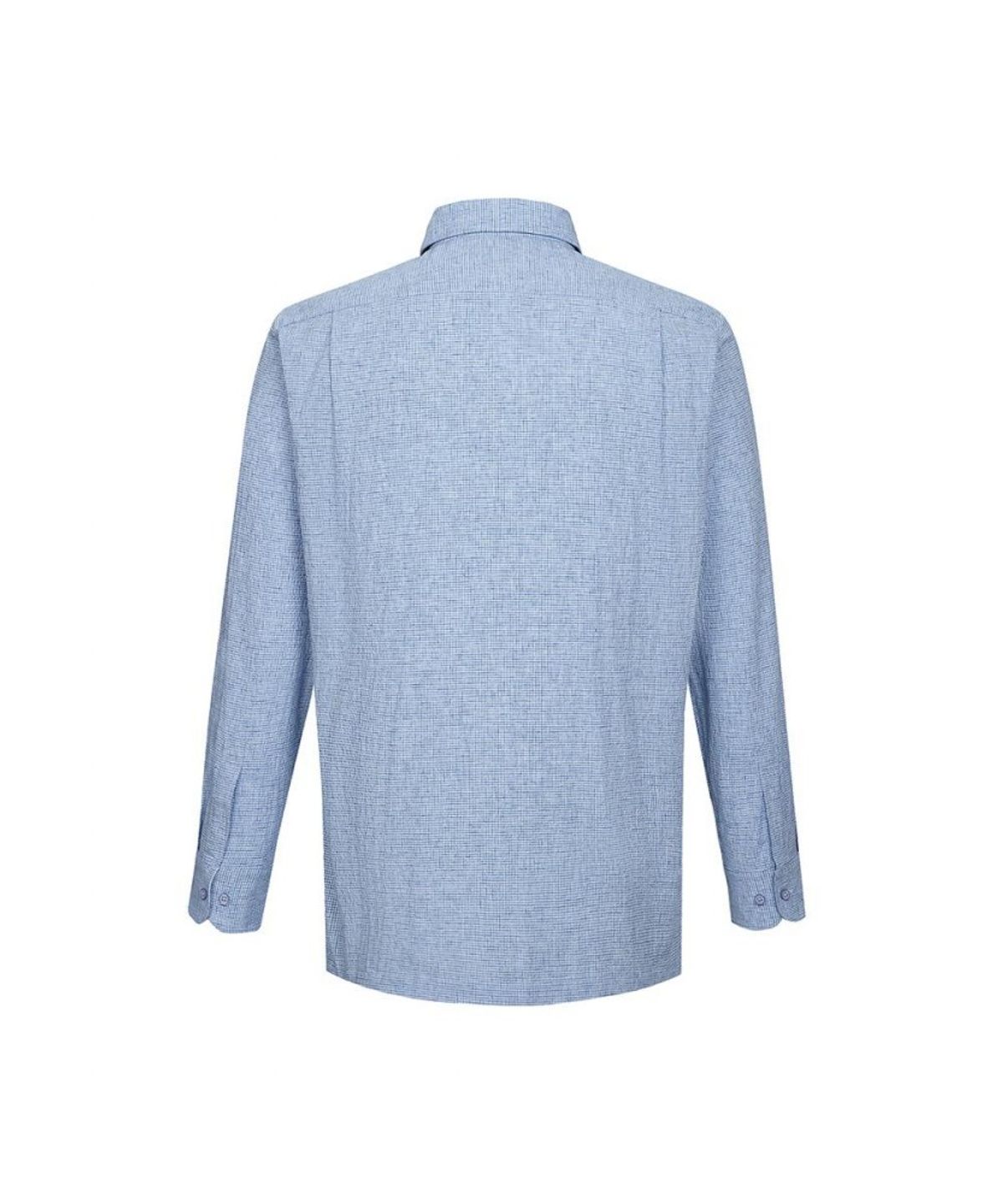 닥스셔츠(DAKS SHIRTS) 린넨혼방 마이크로 체크셔츠 레귤러핏 블루_DLS2SHCL102B1