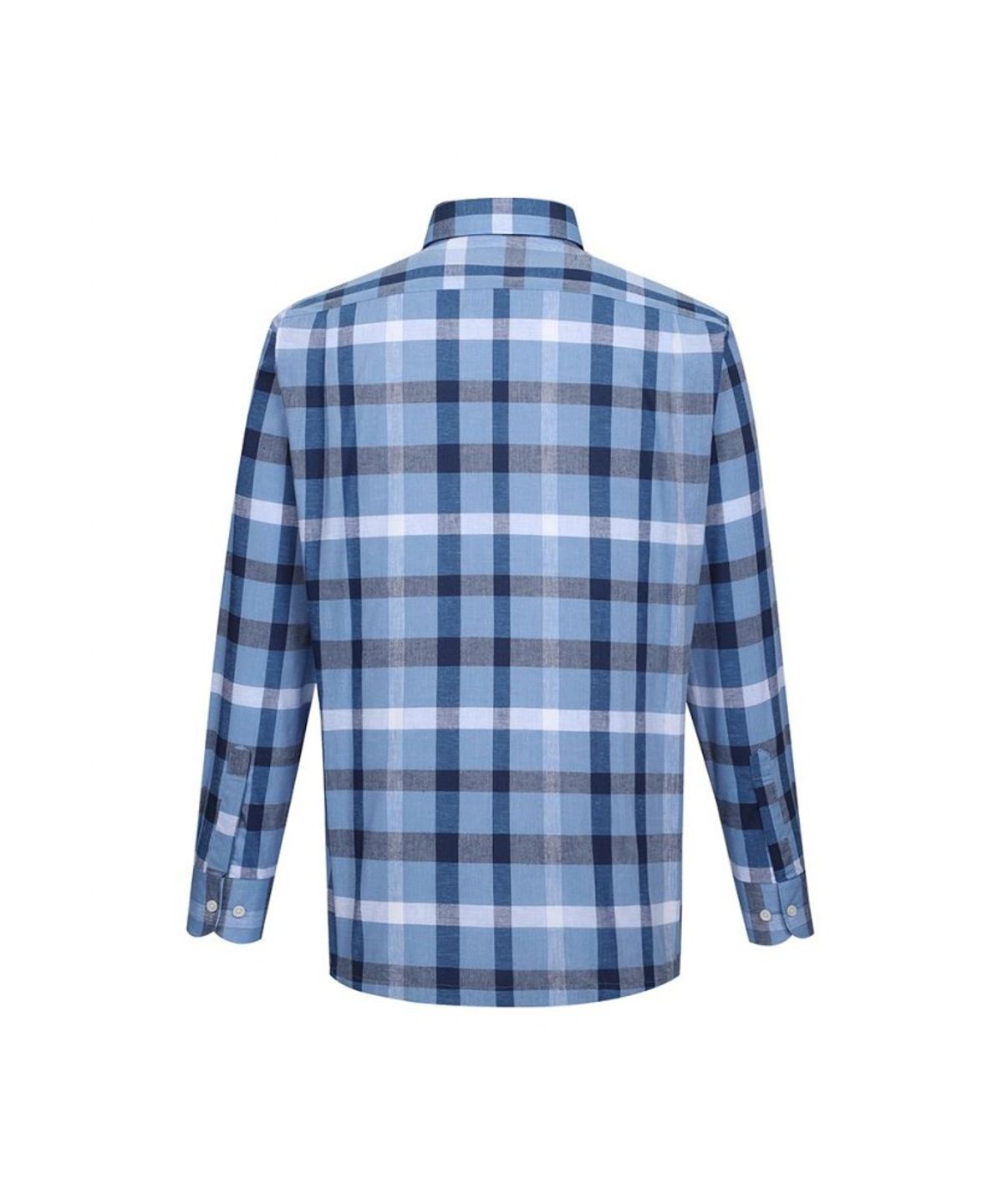 닥스셔츠(DAKS SHIRTS) 린넨혼방 라지체크 셔츠 레귤러핏 블루_DLS2SHCL130B1