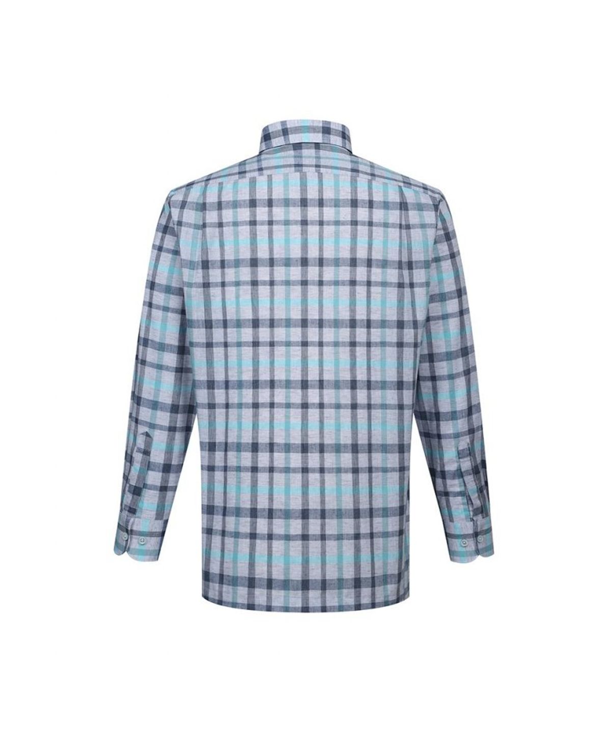 닥스셔츠(DAKS SHIRTS) 린넨혼방 스몰체크 셔츠 레귤러핏 그레이_DLS2SHCL111G1