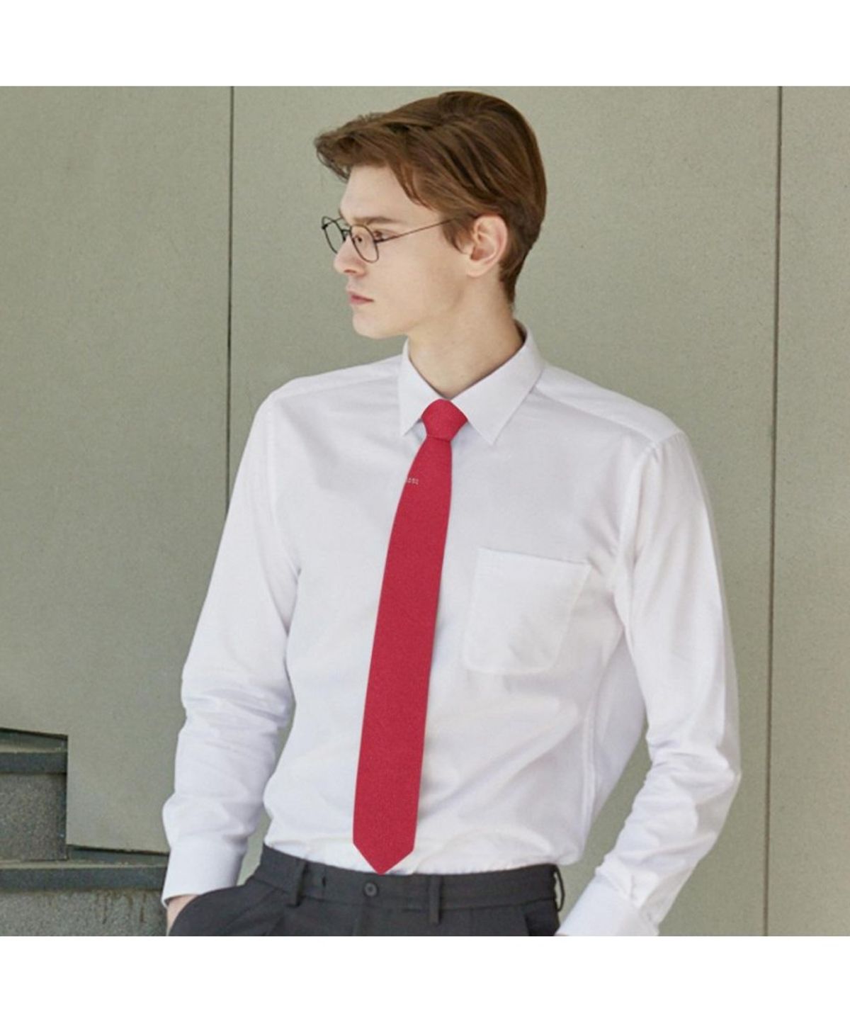 닥스셔츠(DAKS SHIRTS) 큐빅 원포인트 넥타이 레드_DLG1ACF1208R1