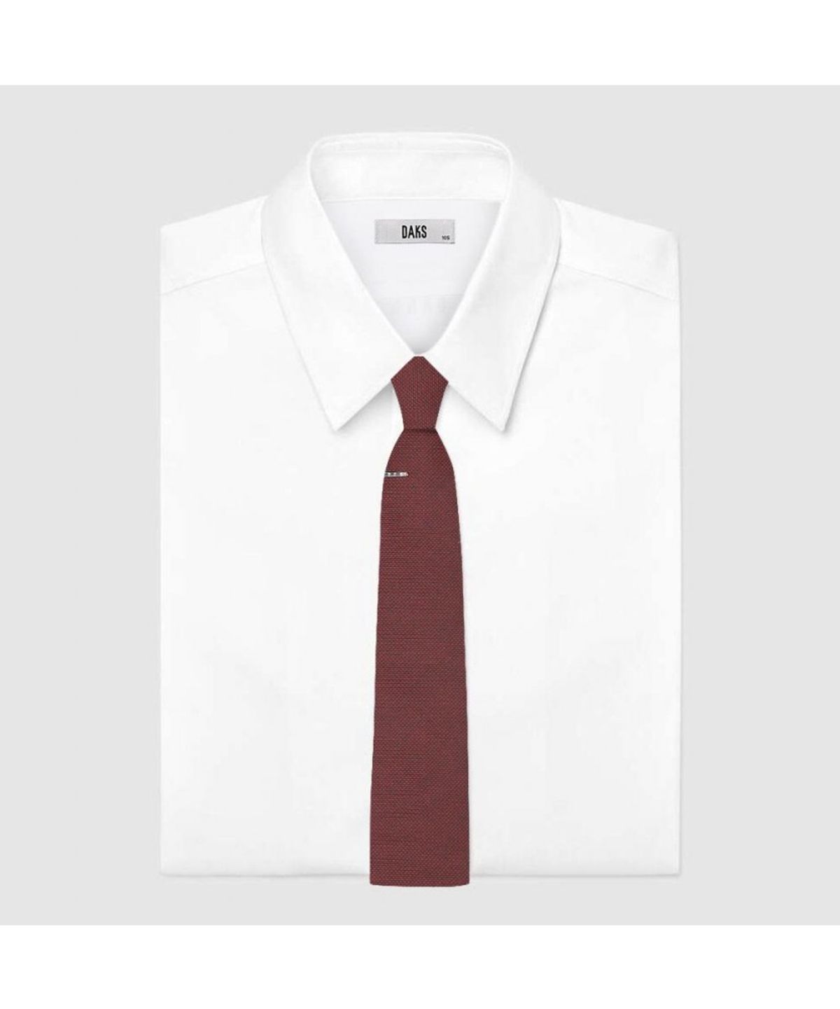 닥스셔츠(DAKS SHIRTS) 슬림 큐빅 원포인트 넥타이 레드_DLG1ACF1215R2