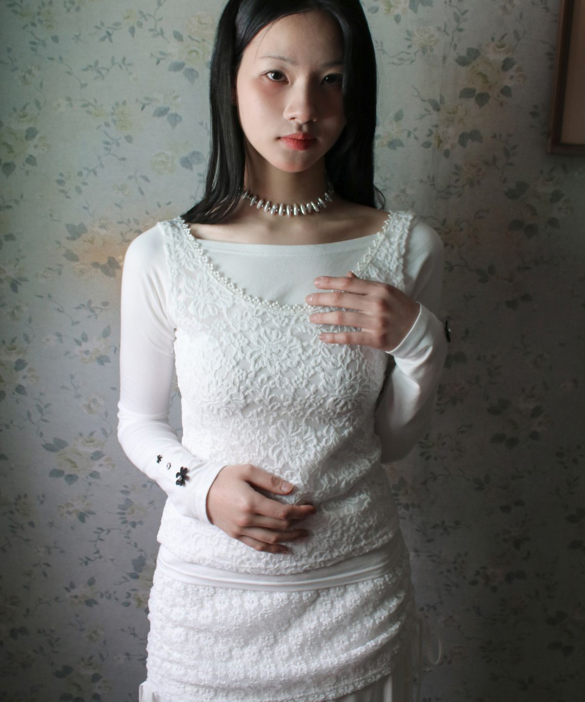 루바티(RUBATI) 사샤 레이스 쁘띠 뷔스티에_아이보리