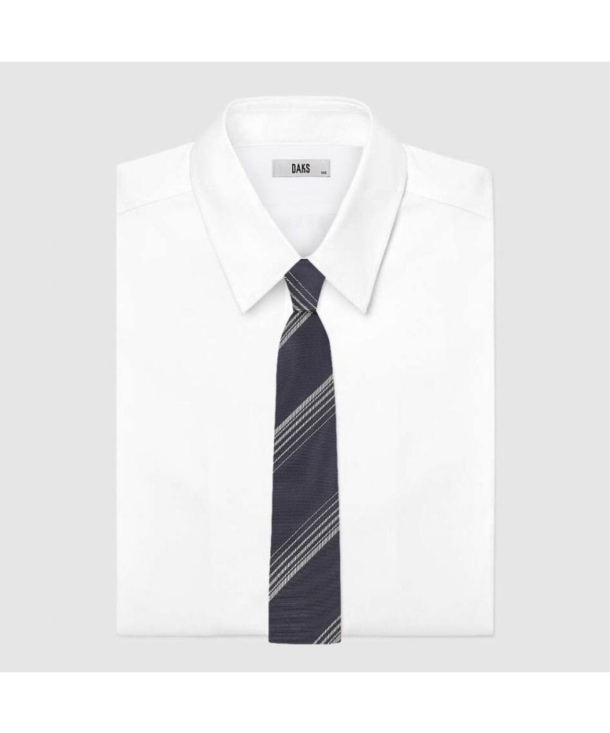 닥스셔츠(DAKS SHIRTS) 레지멘탈 스트라이프 넥타이 네이비_DLG1ACF1307N1
