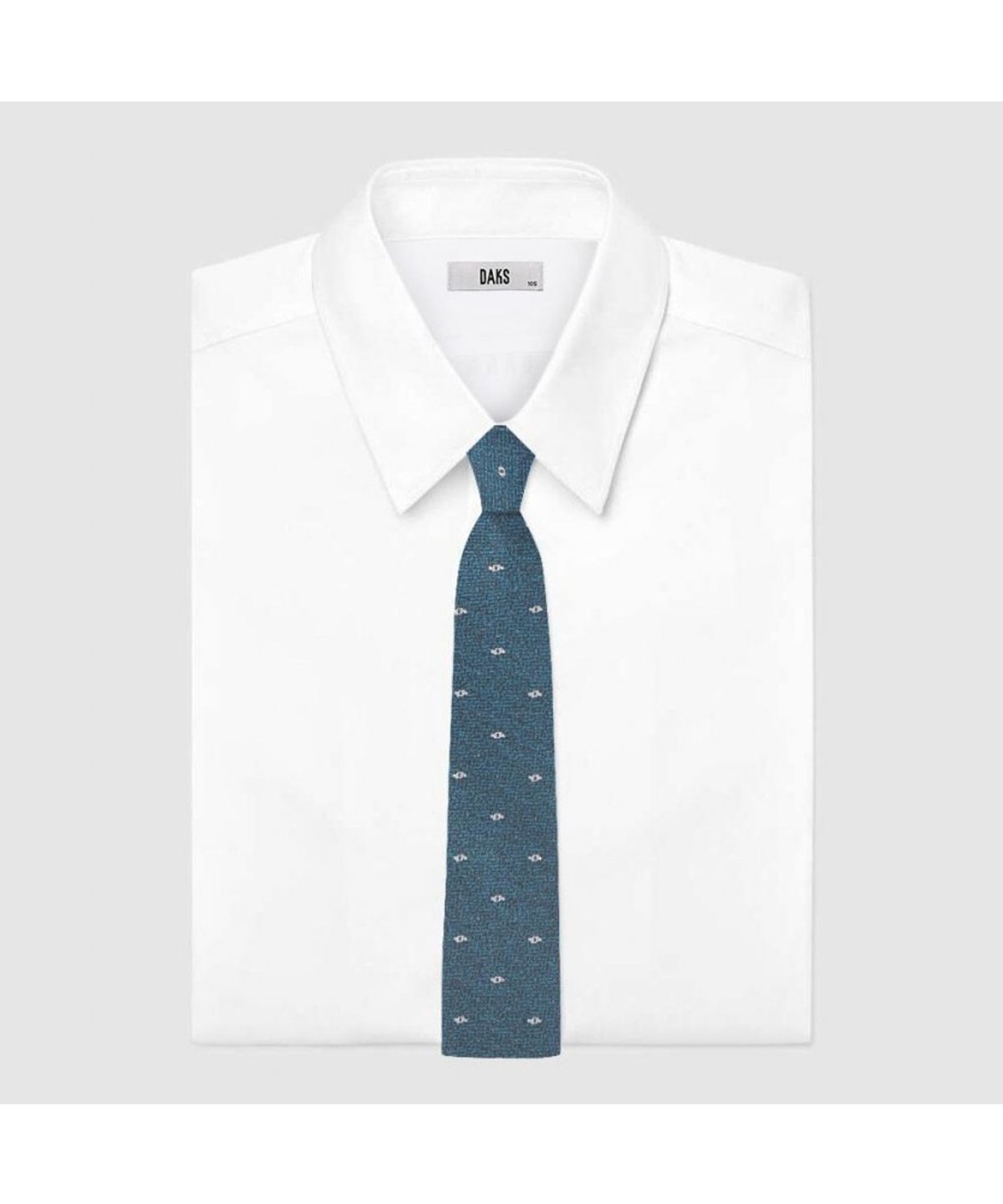 닥스셔츠(DAKS SHIRTS) 실크혼방 큐빅 패턴 올오버 넥타이 민트_DLF1ACF1109M1