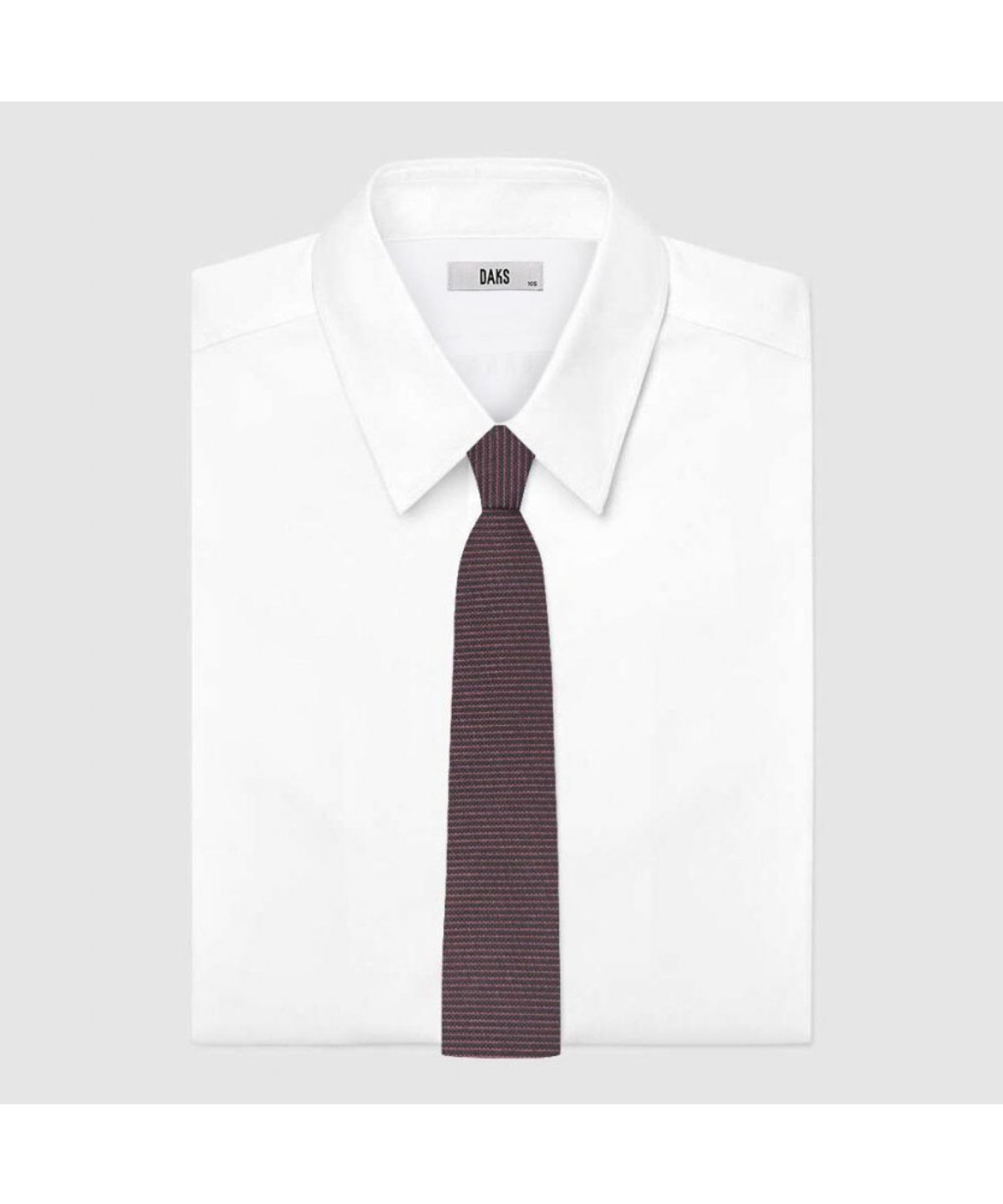 닥스셔츠(DAKS SHIRTS) 스트라이프 패턴 슬림 넥타이 레드_DLF1ACF1271R1