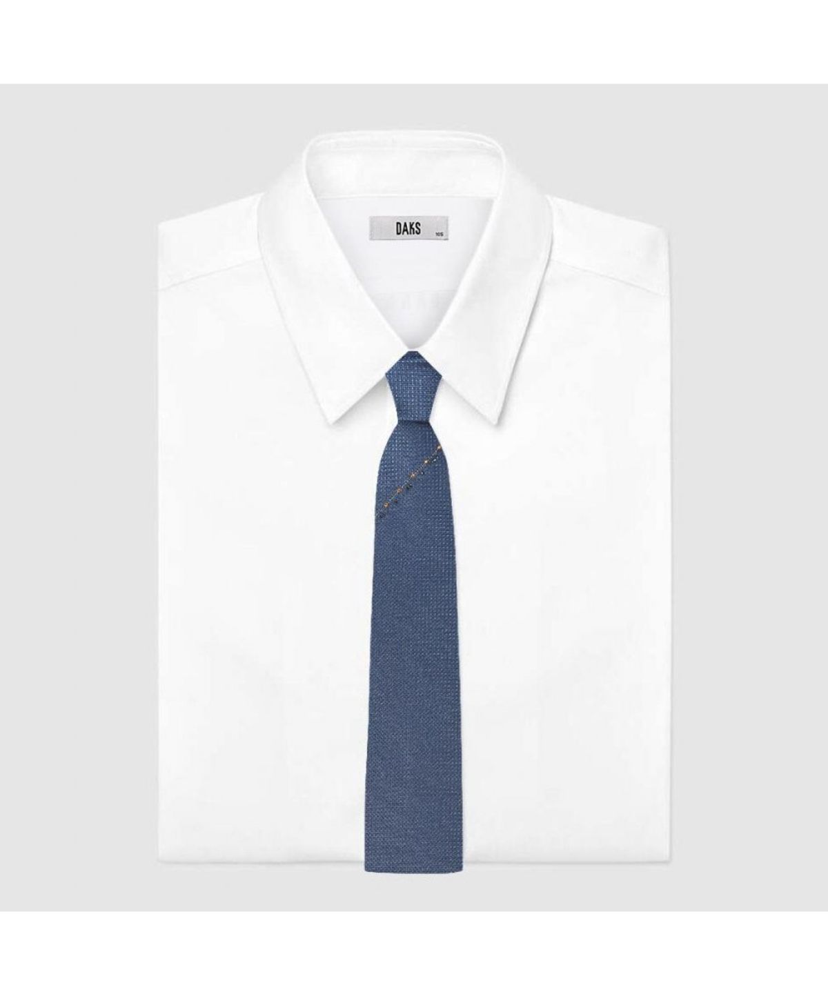 닥스셔츠(DAKS SHIRTS) 실크혼방 사선 큐빅 원포인트 넥타이 네이비_DLF1ACF1207N1