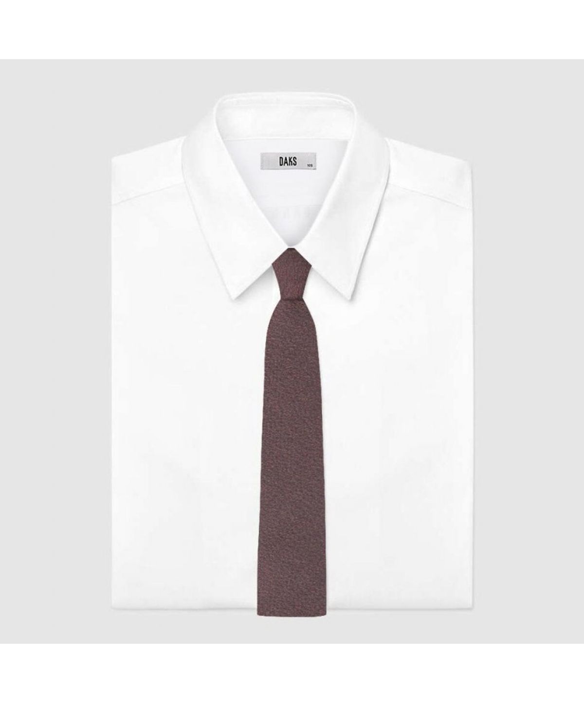 닥스셔츠(DAKS SHIRTS) 솔리드 자카드 슬림 넥타이 브라운_DLF1ACF1279W1