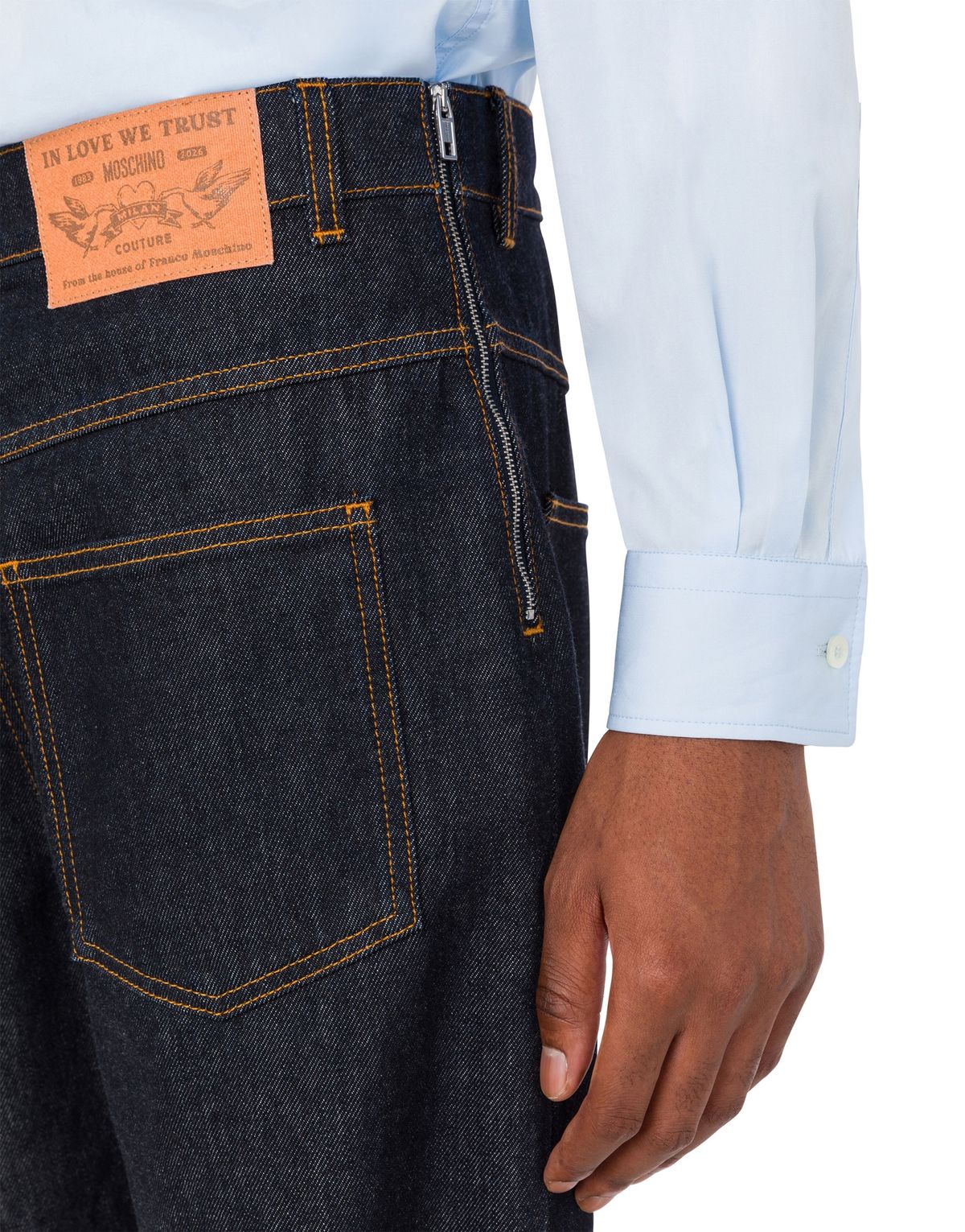 모스키노(MOSCHINO) 코튼 데님 팬츠