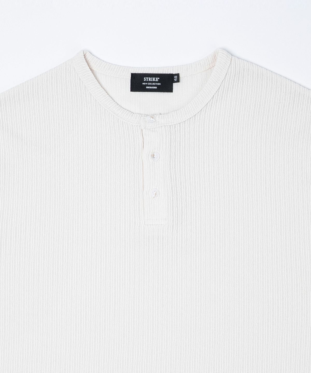 스트라이크(STRIKE) Grain Touch Henley T-Shirt (BEIGEㅣCREAMㅣBLACKㅣCHARCOAL)