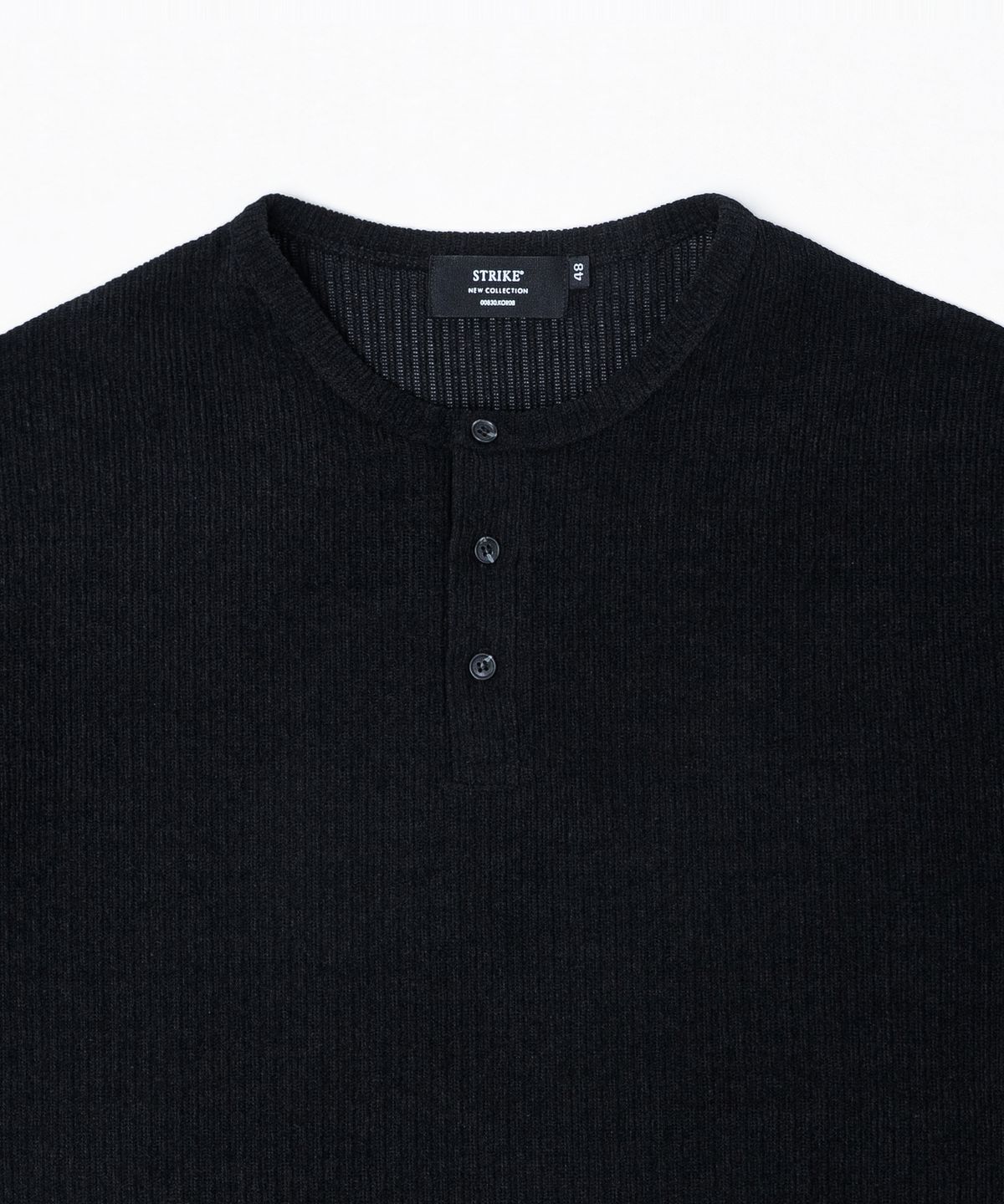 스트라이크(STRIKE) Grain Touch Henley T-Shirt (BEIGEㅣCREAMㅣBLACKㅣCHARCOAL)