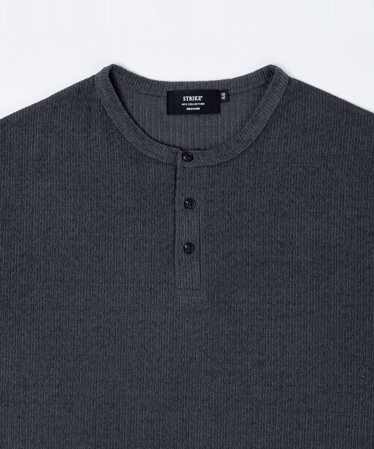 스트라이크(STRIKE) Grain Touch Henley T-Shirt (BEIGEㅣCREAMㅣBLACKㅣCHARCOAL)