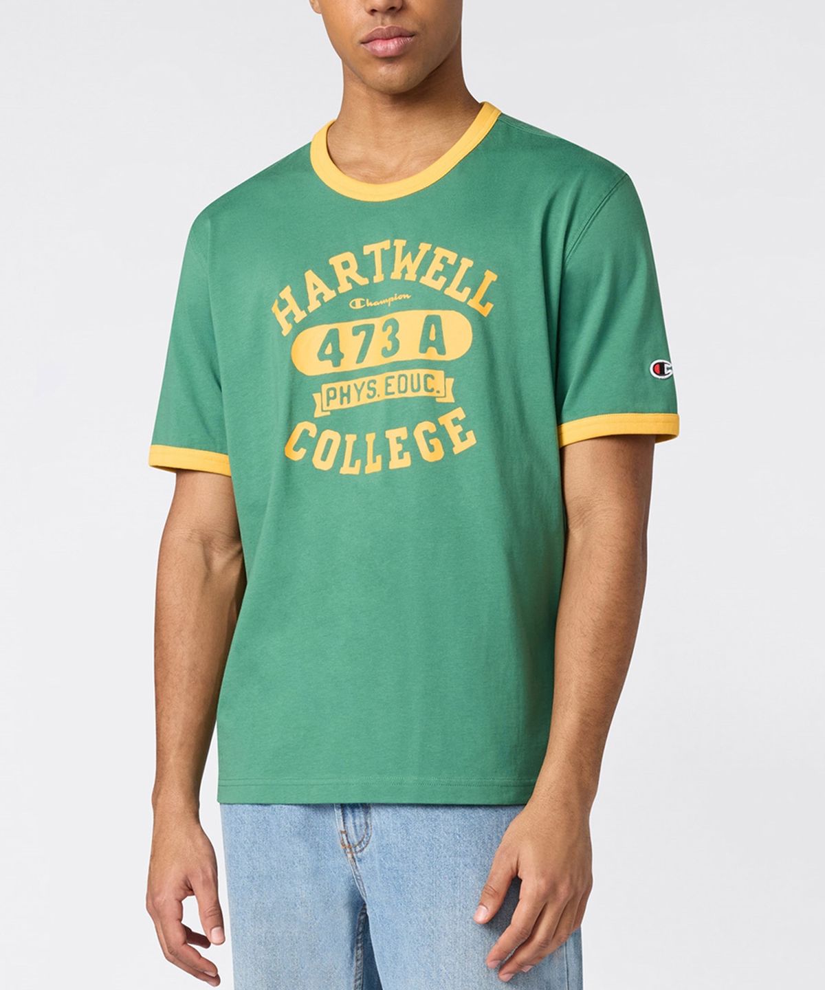 챔피온(CHAMPION) 팀 스포츠 링거 티셔츠 Green