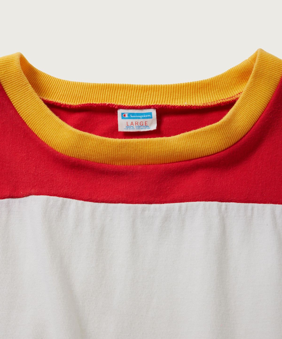 챔피온(CHAMPION) [True to Archives] 풋볼 컬러블록 7부 슬리브 티셔츠 White