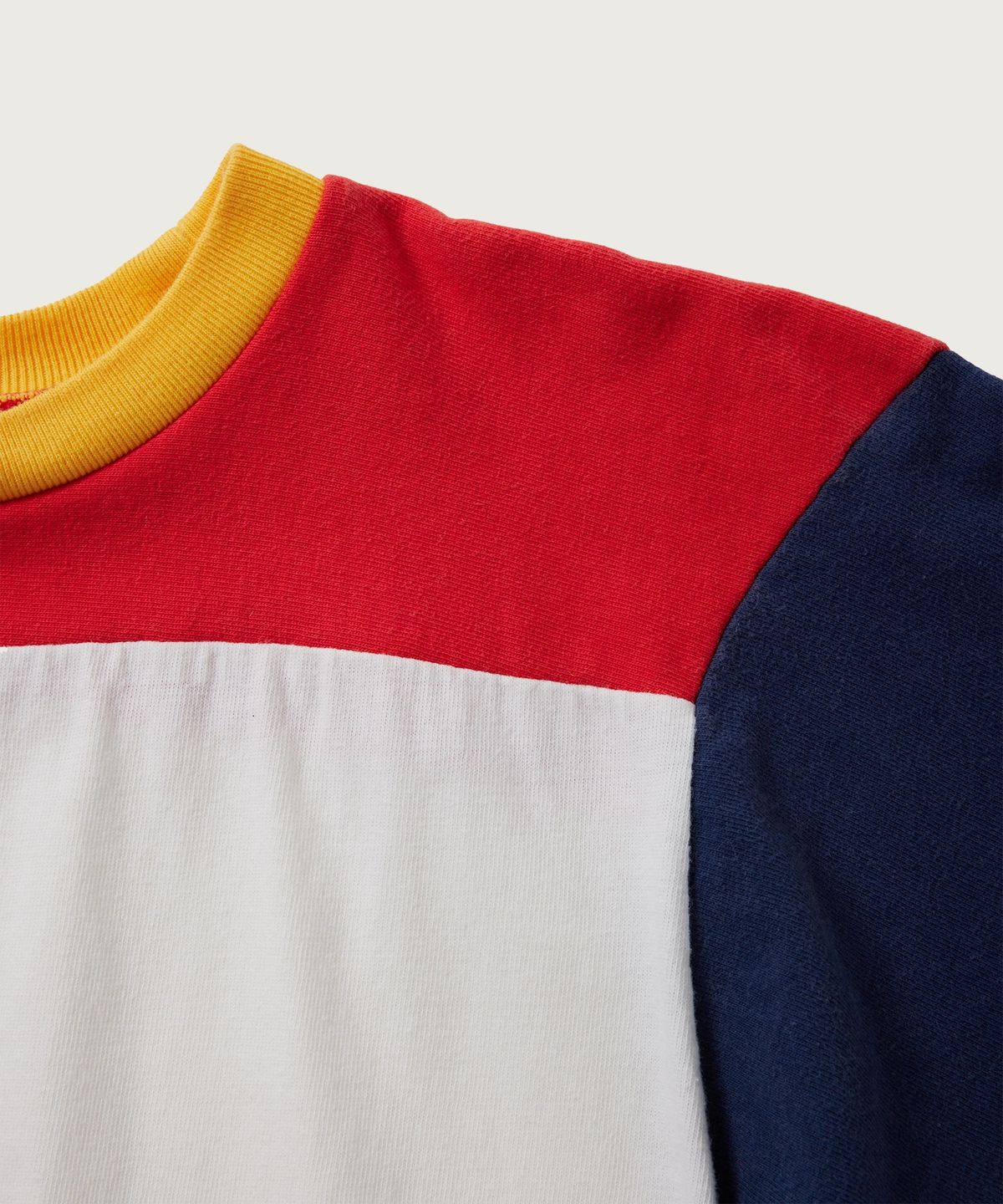 챔피온(CHAMPION) [True to Archives] 풋볼 컬러블록 7부 슬리브 티셔츠 White