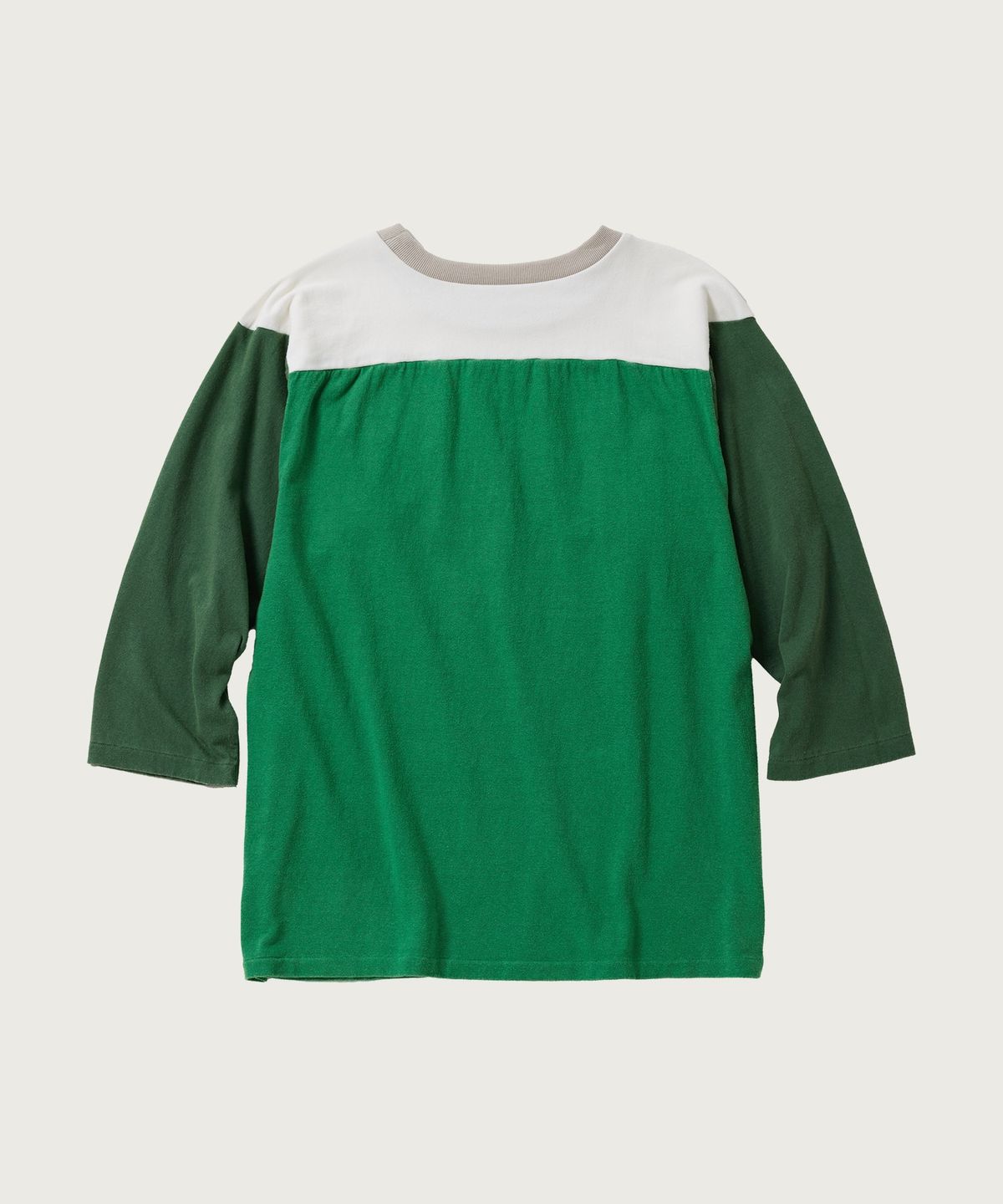챔피온(CHAMPION) [True to Archives] 풋볼 컬러블록 7부 슬리브 티셔츠 Green