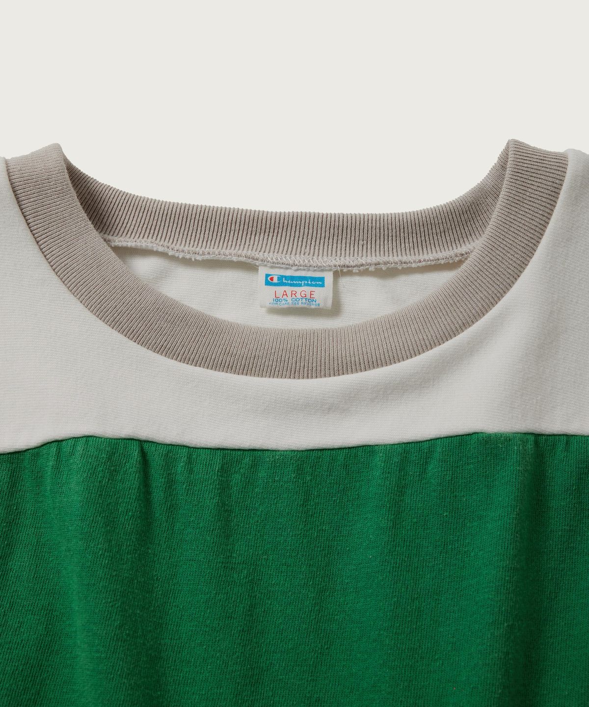 챔피온(CHAMPION) [True to Archives] 풋볼 컬러블록 7부 슬리브 티셔츠 Green