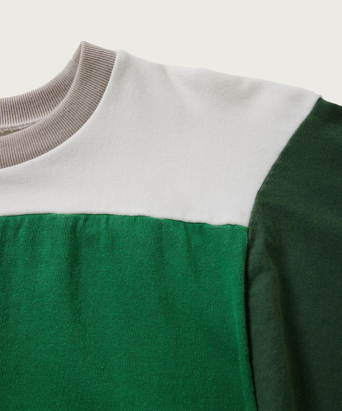 챔피온(CHAMPION) [True to Archives] 풋볼 컬러블록 7부 슬리브 티셔츠 Green