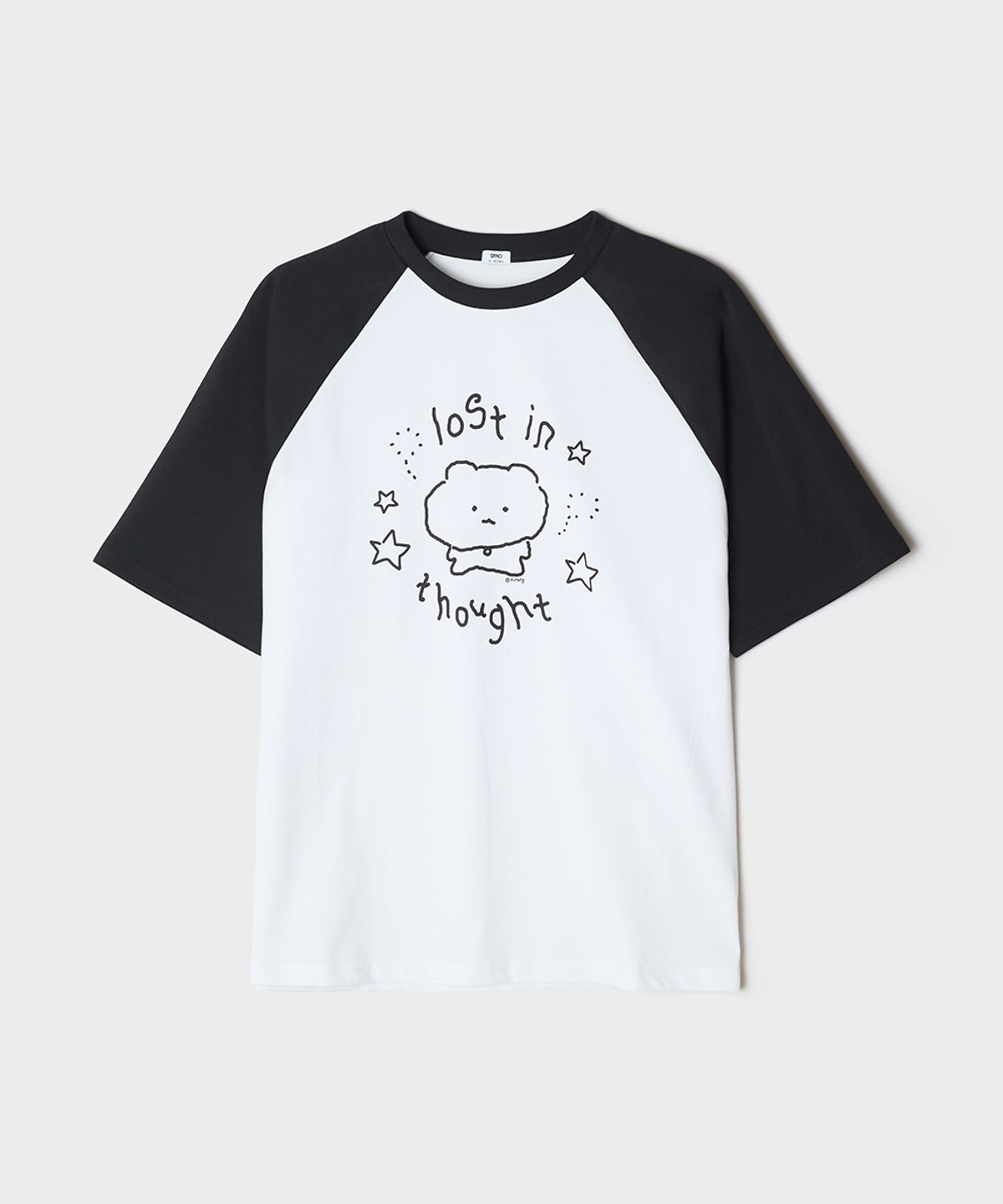 스파오(SPAO) [망그러진곰] 래글런 반팔 티셔츠(WHITE)_SPRLG37U01