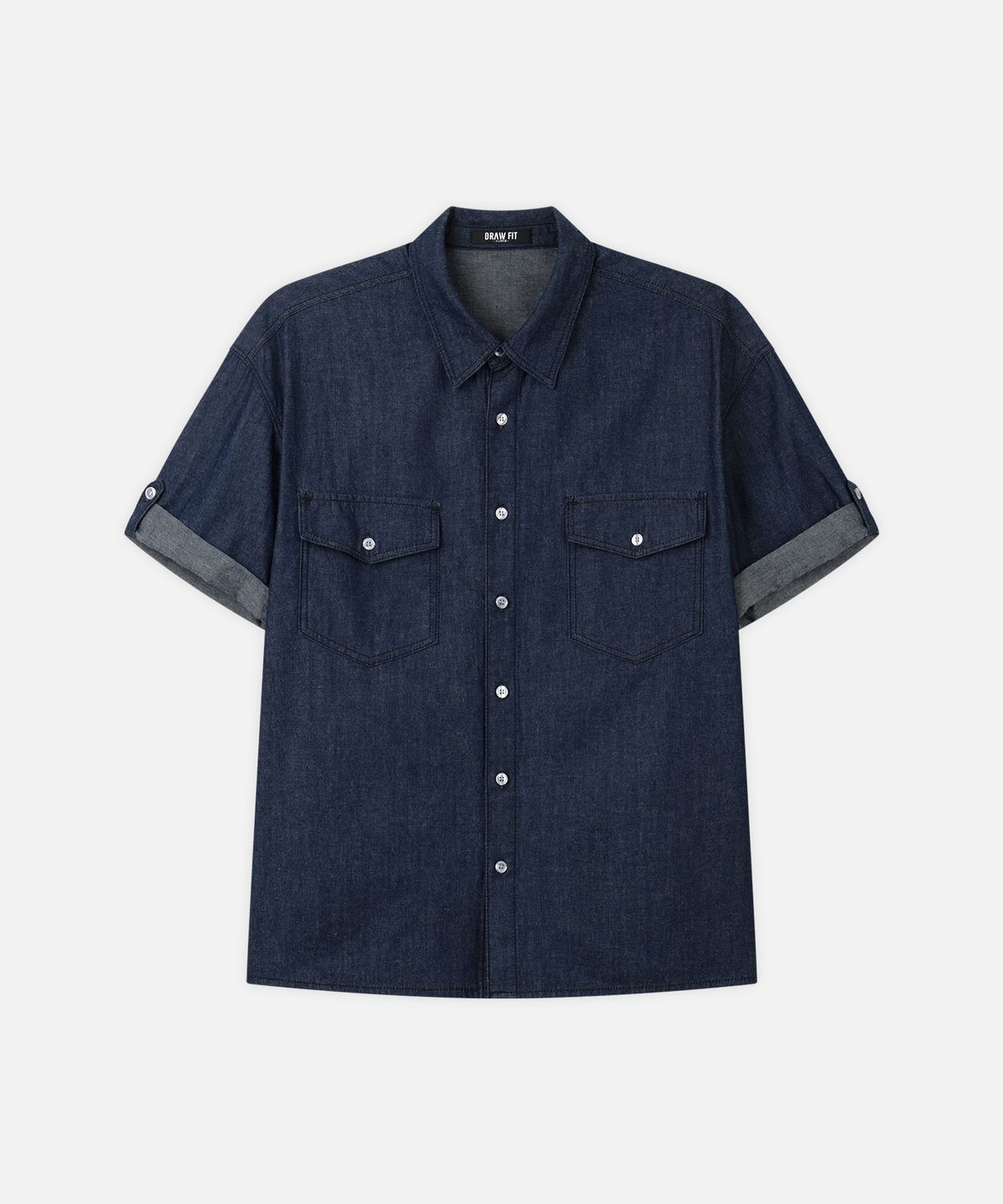 드로우핏(DRAW FIT) [젠플록스X드로우핏] 린넨 데님 롤업 셔츠 [3color]