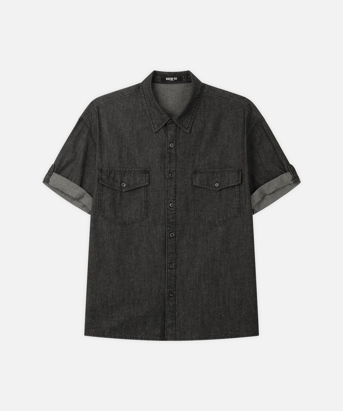 드로우핏(DRAW FIT) [젠플록스X드로우핏] 린넨 데님 롤업 셔츠 [3color]