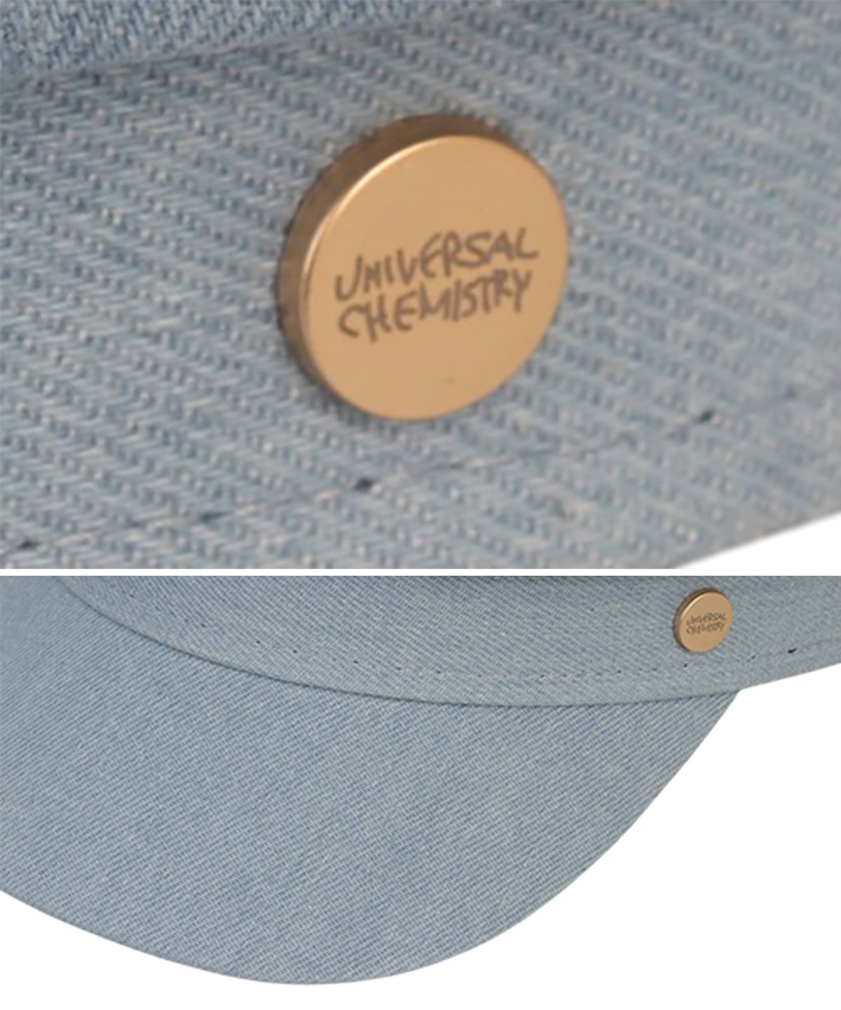 유니버셜 케미스트리(UNIVERSAL CHEMISTRY) Light Denim Logo Marine Cap 마린캡