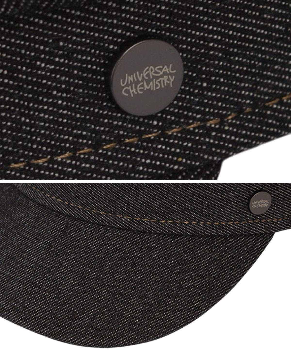 유니버셜 케미스트리(UNIVERSAL CHEMISTRY) Black Denim Logo Marine Cap 마린캡