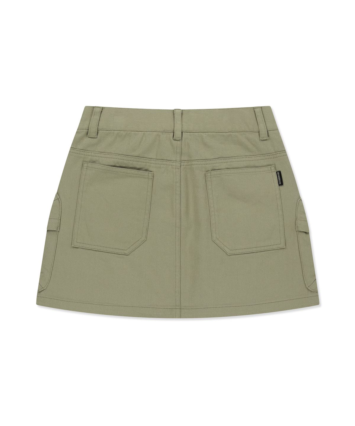브라운브레스(BROWNBREATH) W TAG CARGO MINI SKIRT - KHAKI